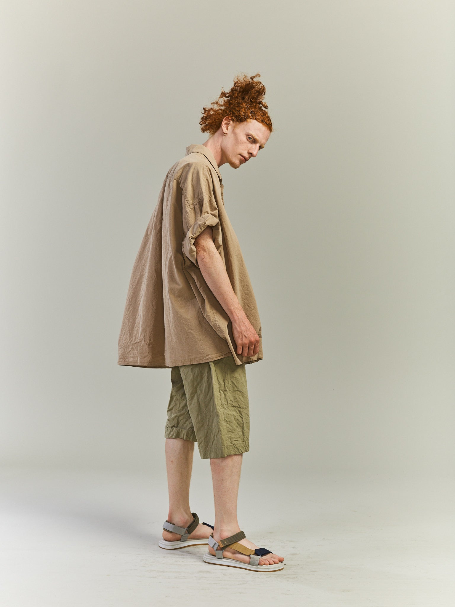 APRIL SHIRT - PAPER COT - LIGHT KHAKI – Casey Casey