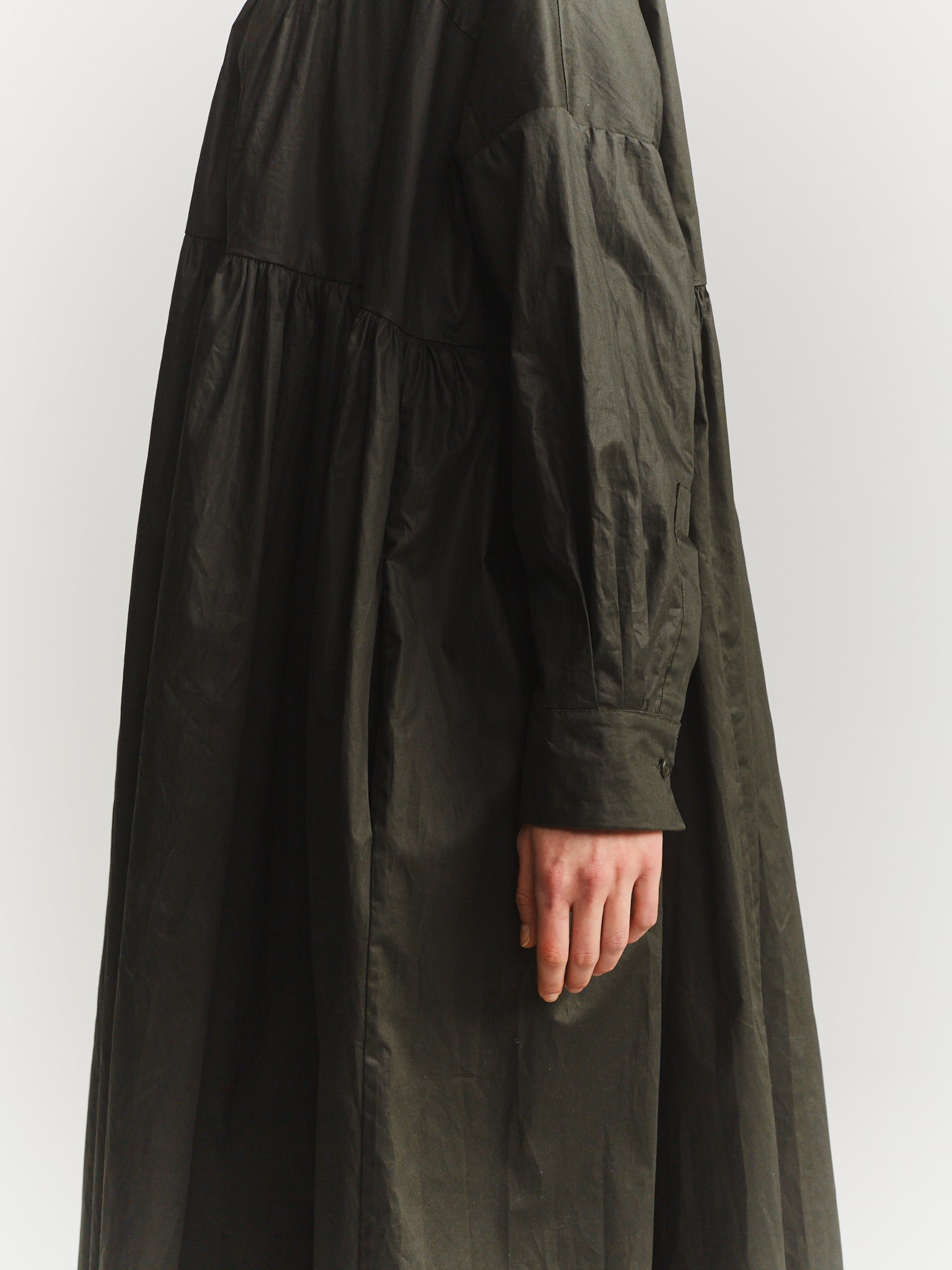 ROBE SQUARE LAQUÉE - KAKI FONCÉ