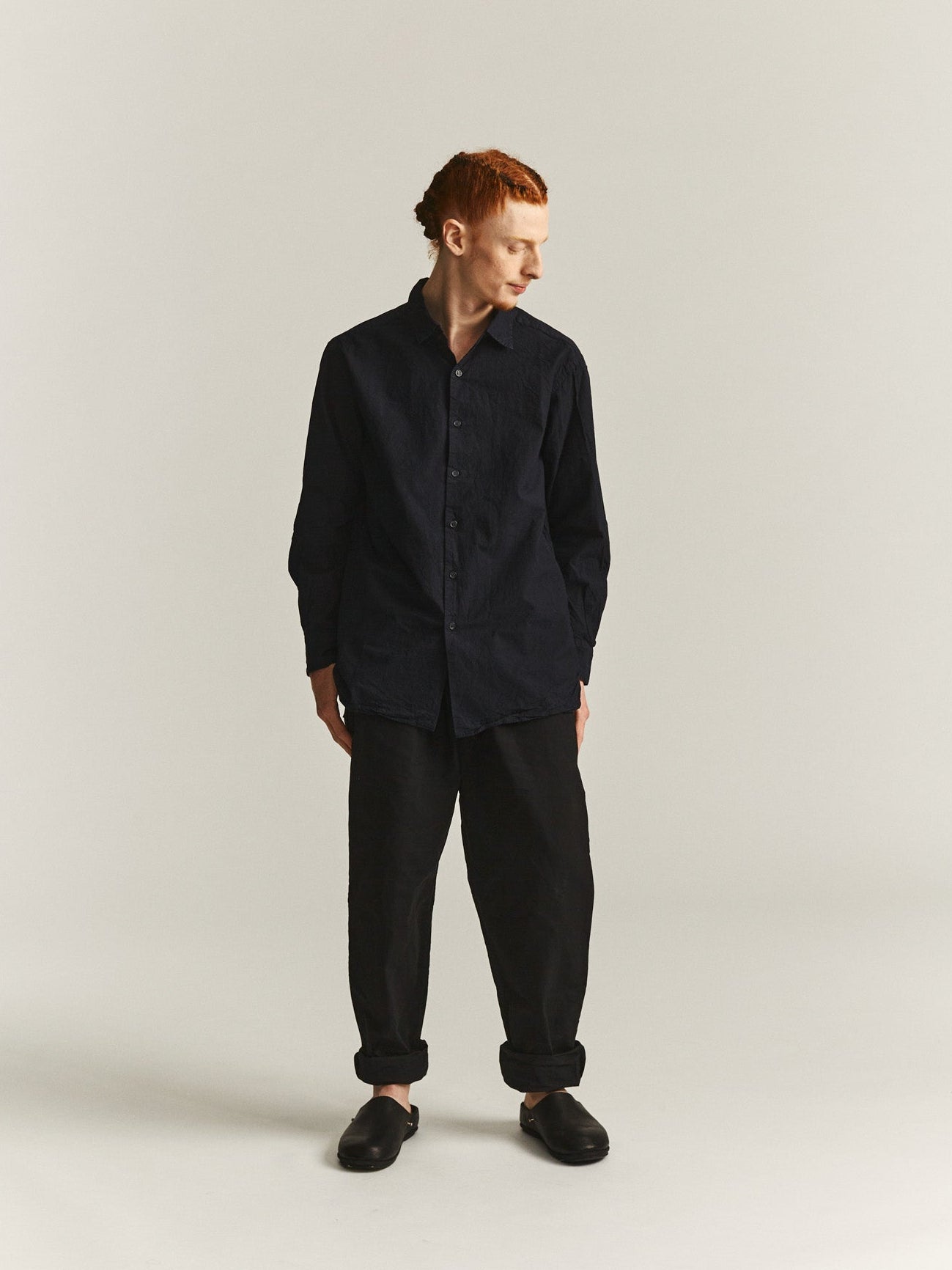 BIG RACCOURCIE SHIRT - H COT - DARK NAVY