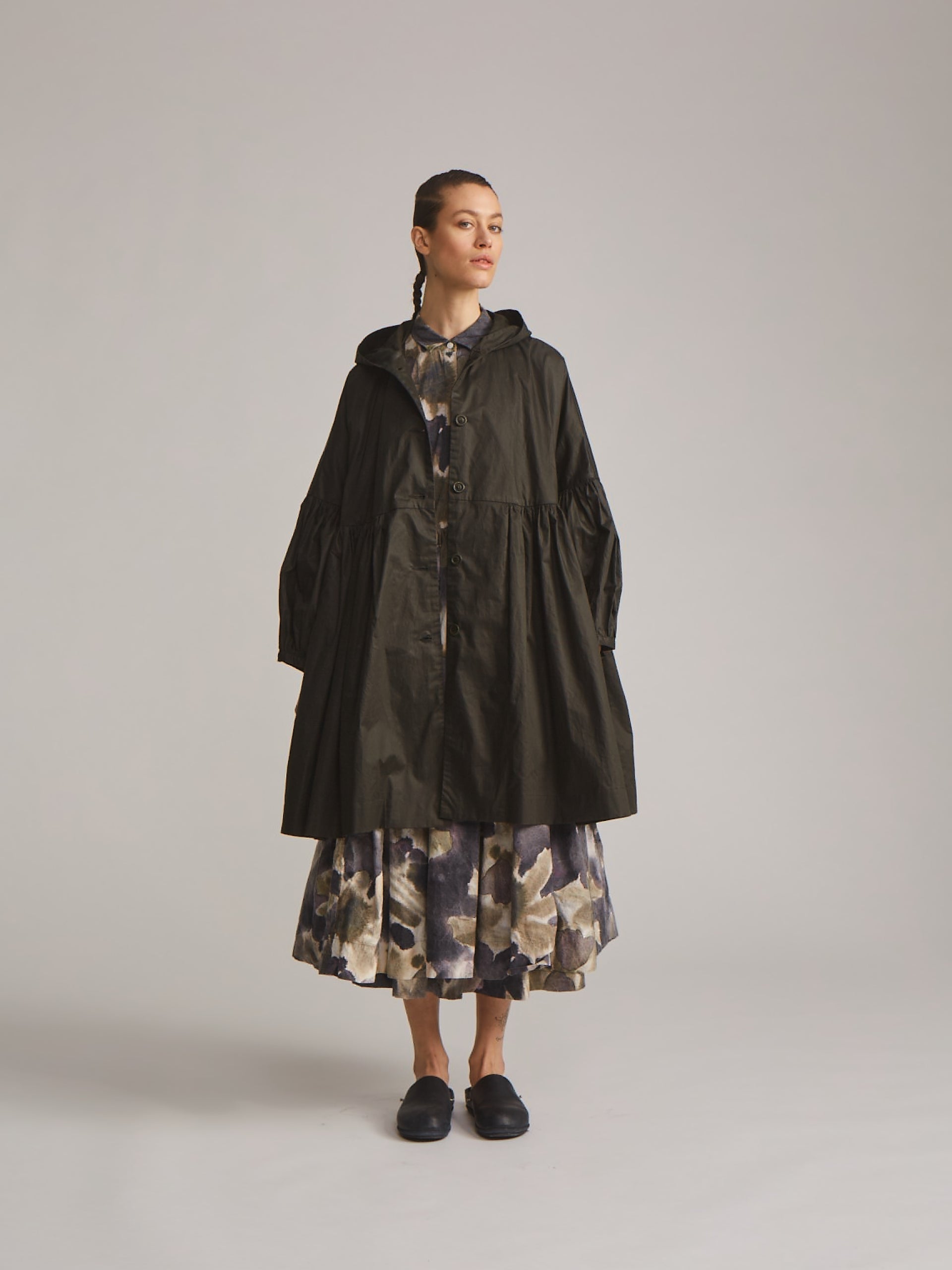 PARKA CAMELIA - LACQED - DARK KHAKI