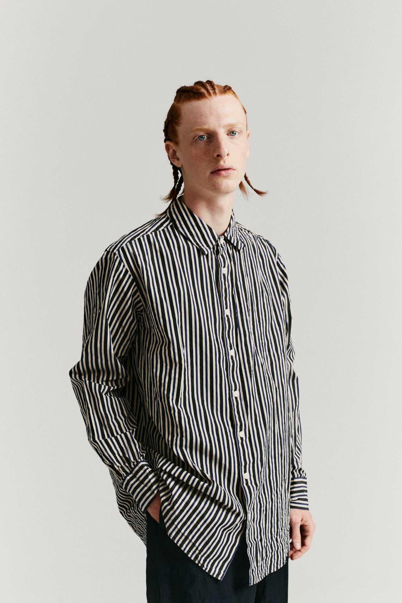 FELIX SHIRT - PAPER STRIPE - STRIPE 2 – Casey Casey