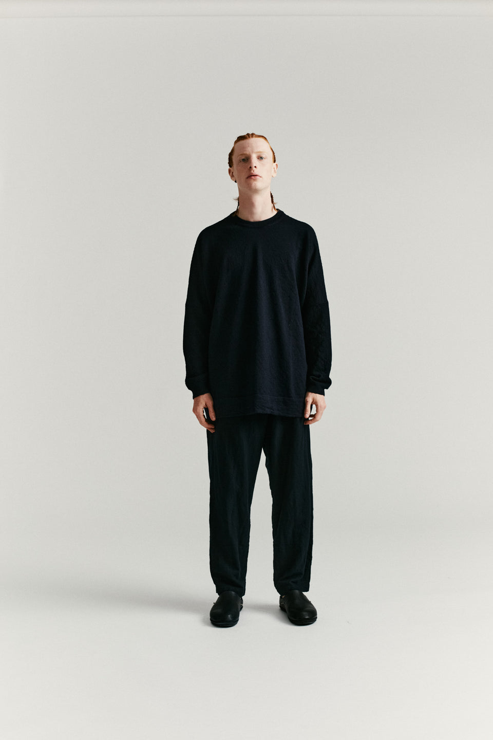 CREW NECK JUMPER -DRY WOOL - NIGHT