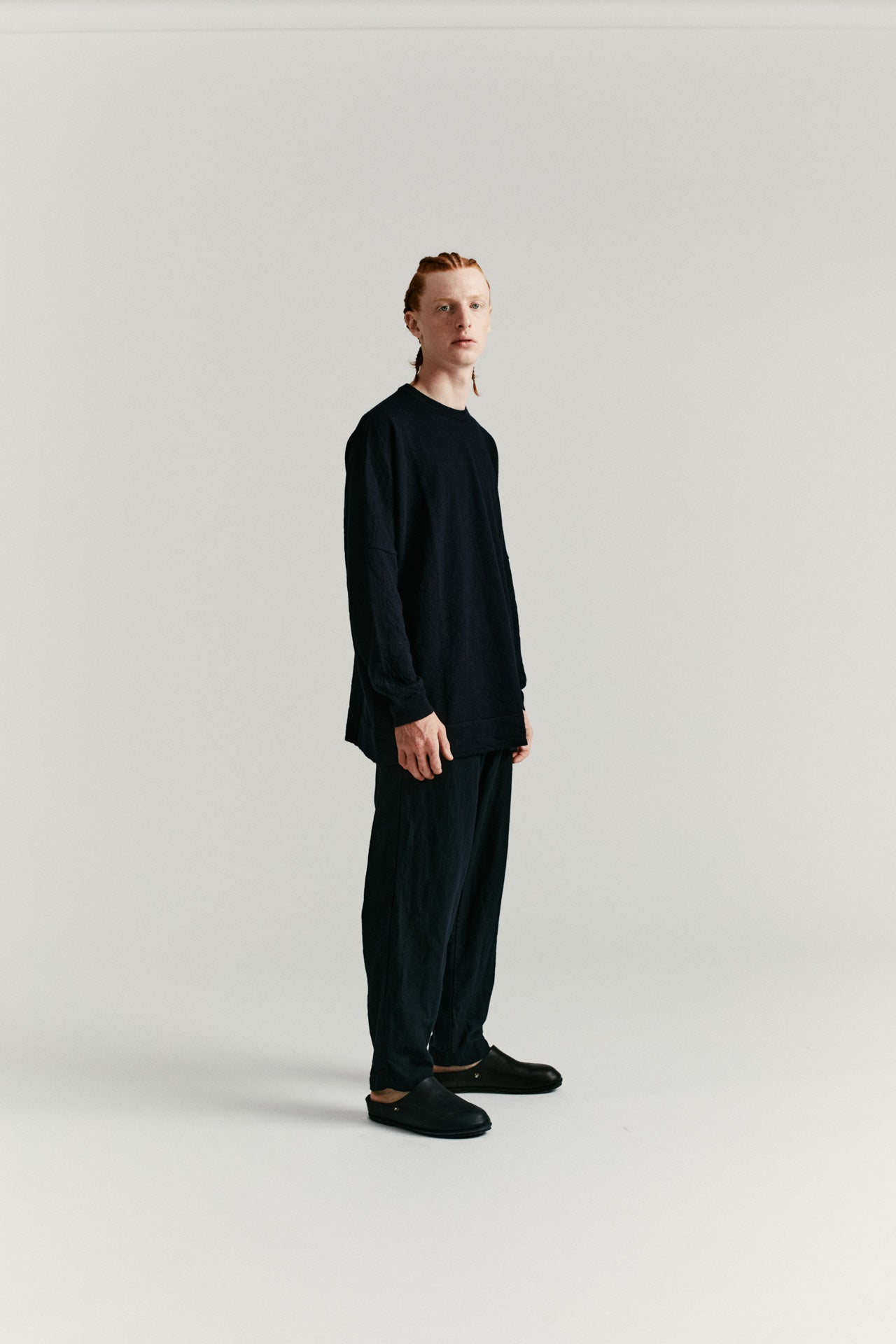 CREW NECK JUMPER -DRY WOOL - NIGHT