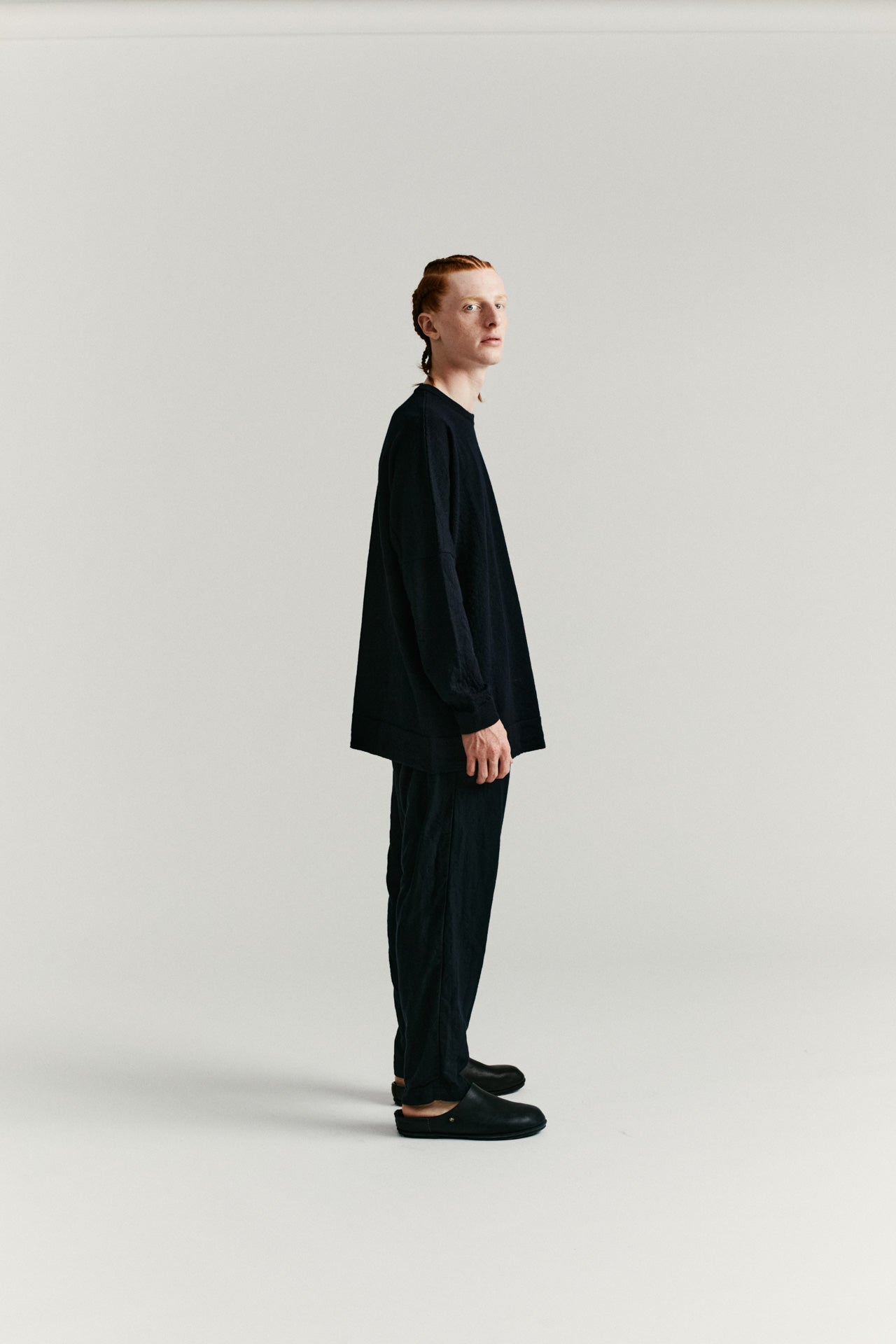 CREW NECK JUMPER -DRY WOOL - NIGHT