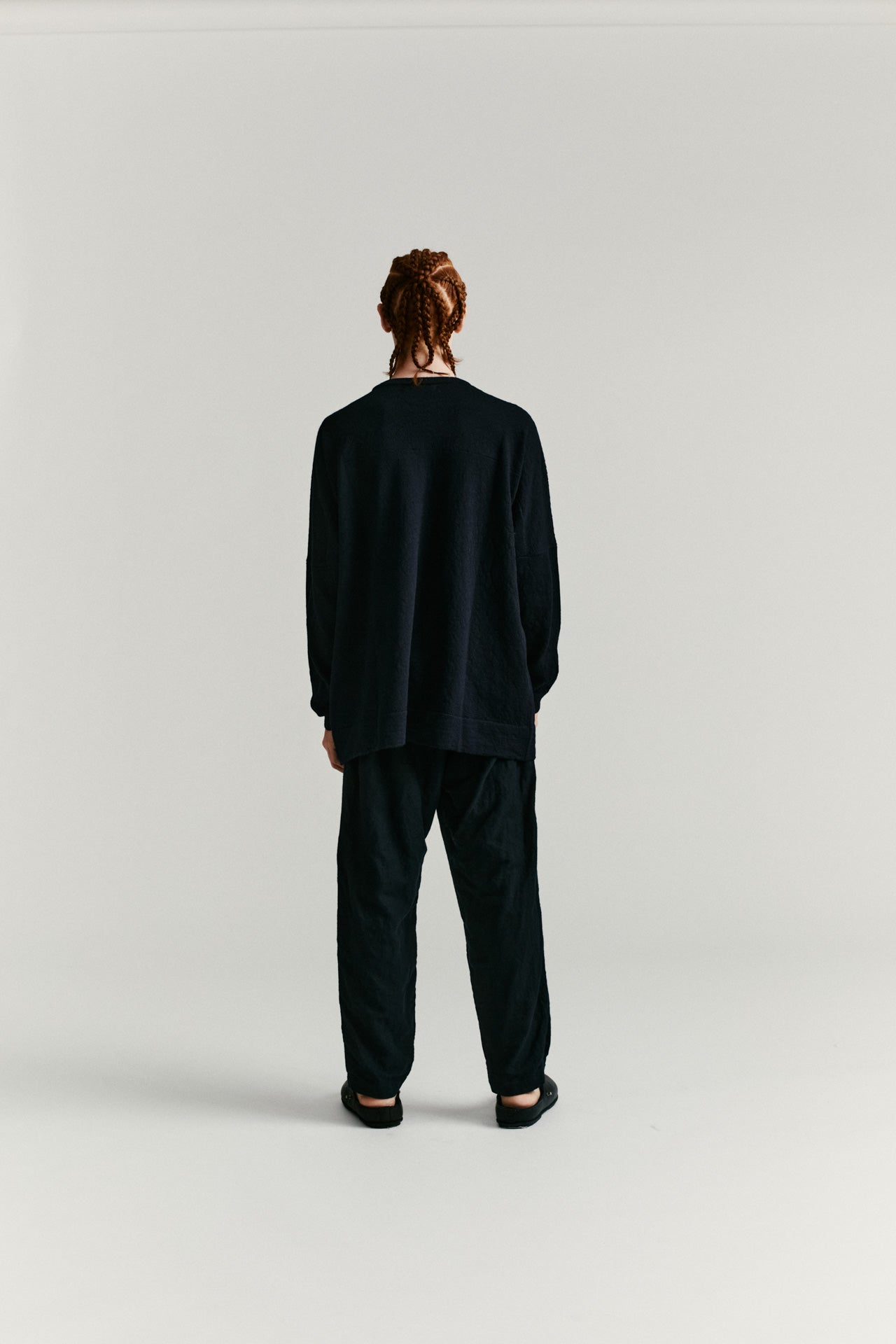 CREW NECK JUMPER -DRY WOOL - NIGHT