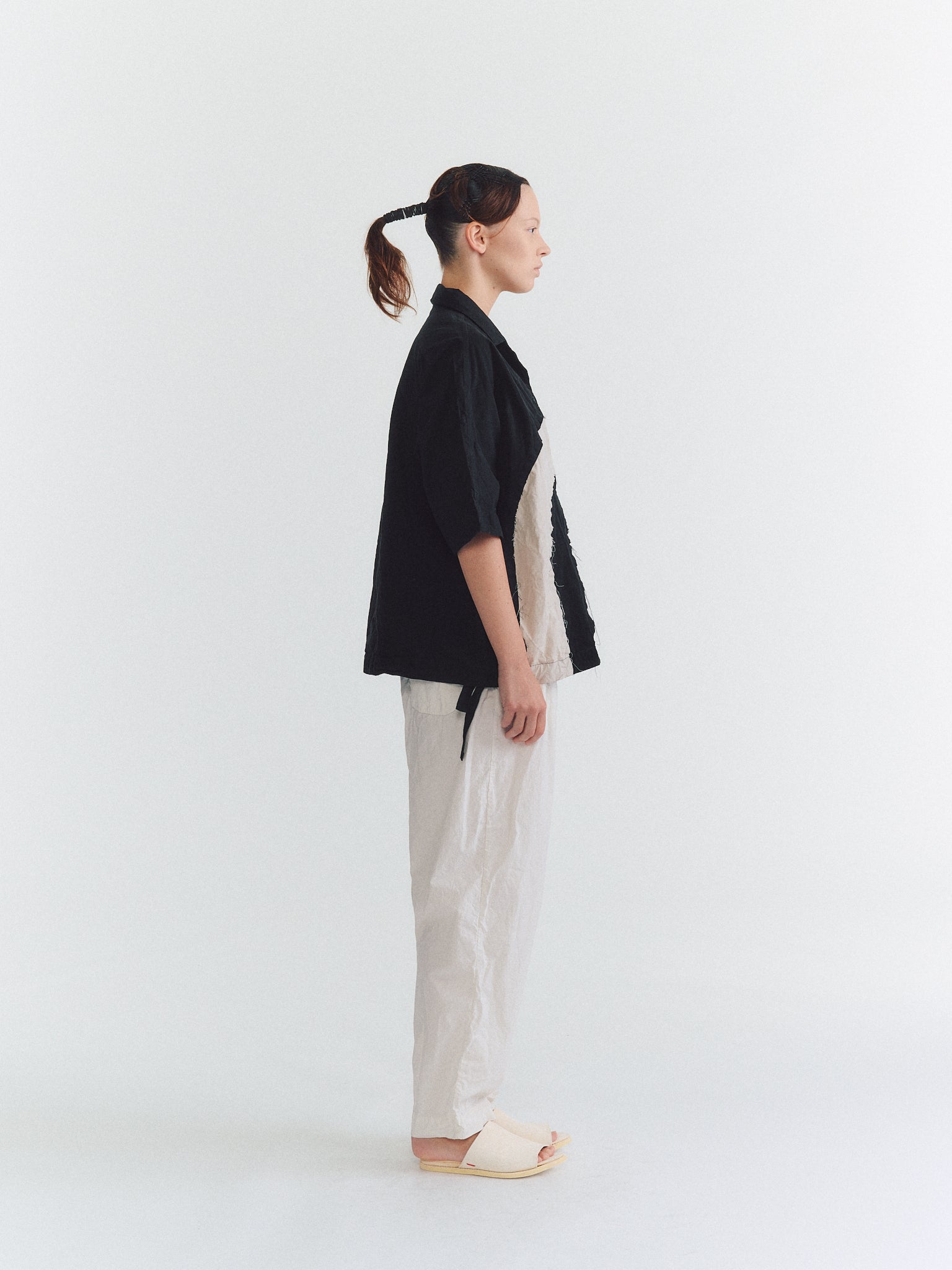 ARCH SHIRT - MIXED FARBICS - BLACK