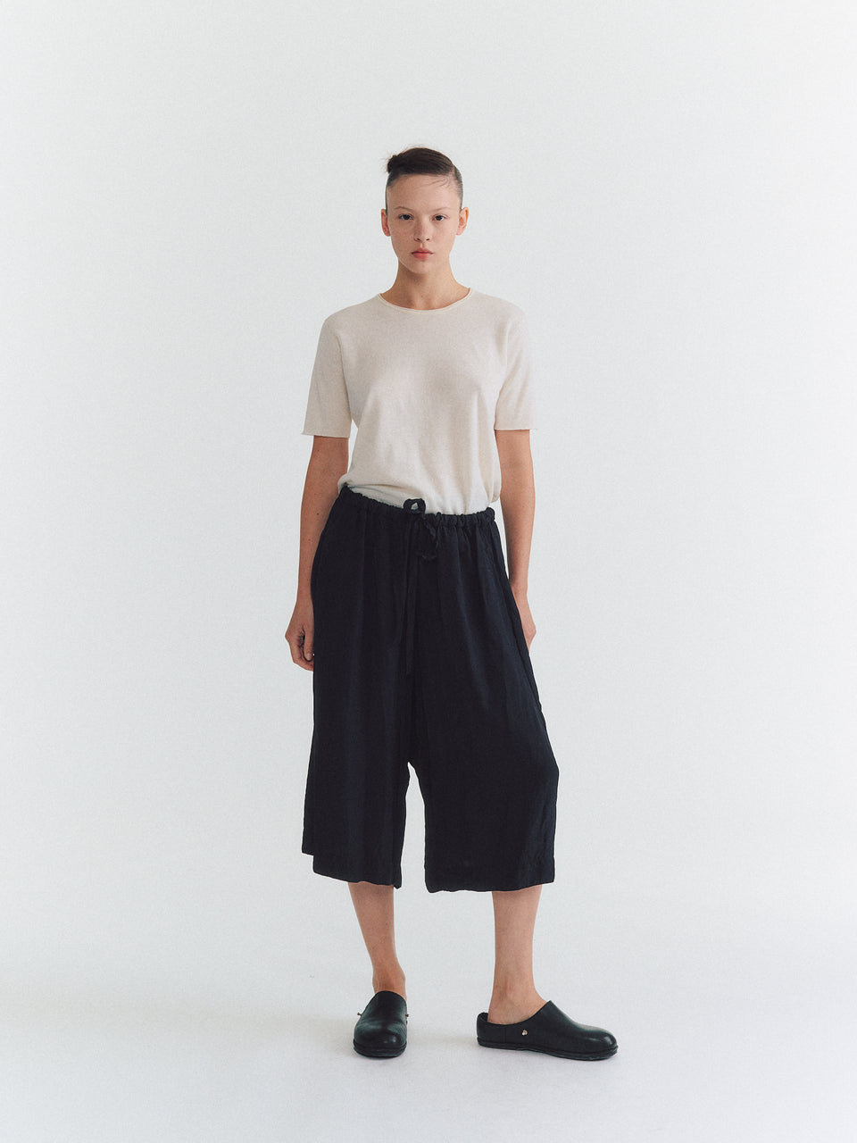 DOT 3/4  PANT - CUPRO - BLACK