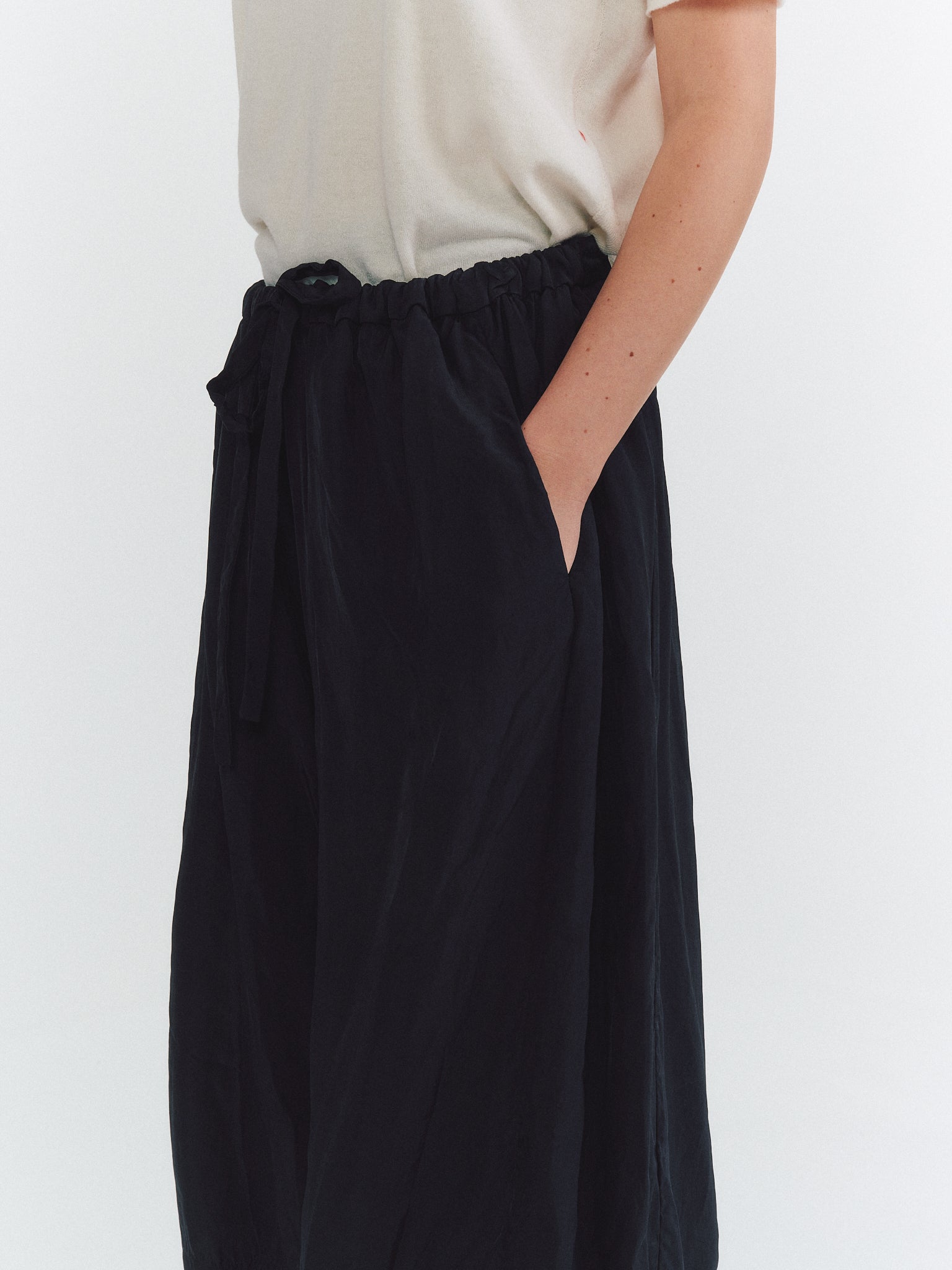 DOT 3/4  PANT - CUPRO - BLACK