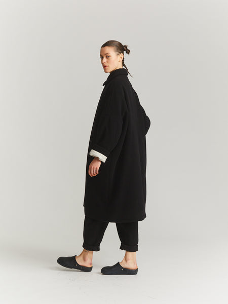 BIG BLOBBY COAT - KASPER - BLACK – Casey Casey