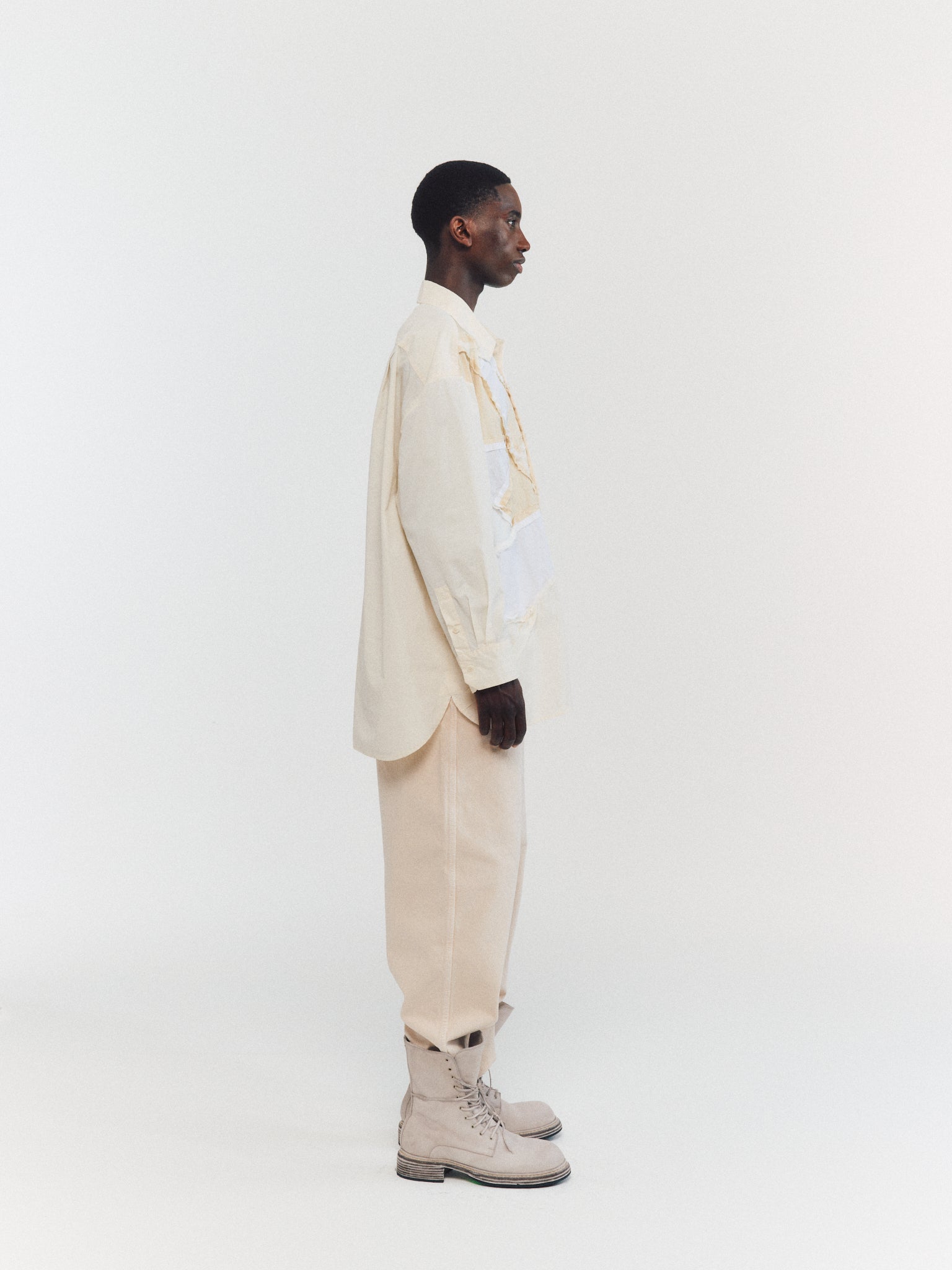 CHEMISE HAMNET PATCHWORK FLORAL - TISSUS VARIÉS - BLANC