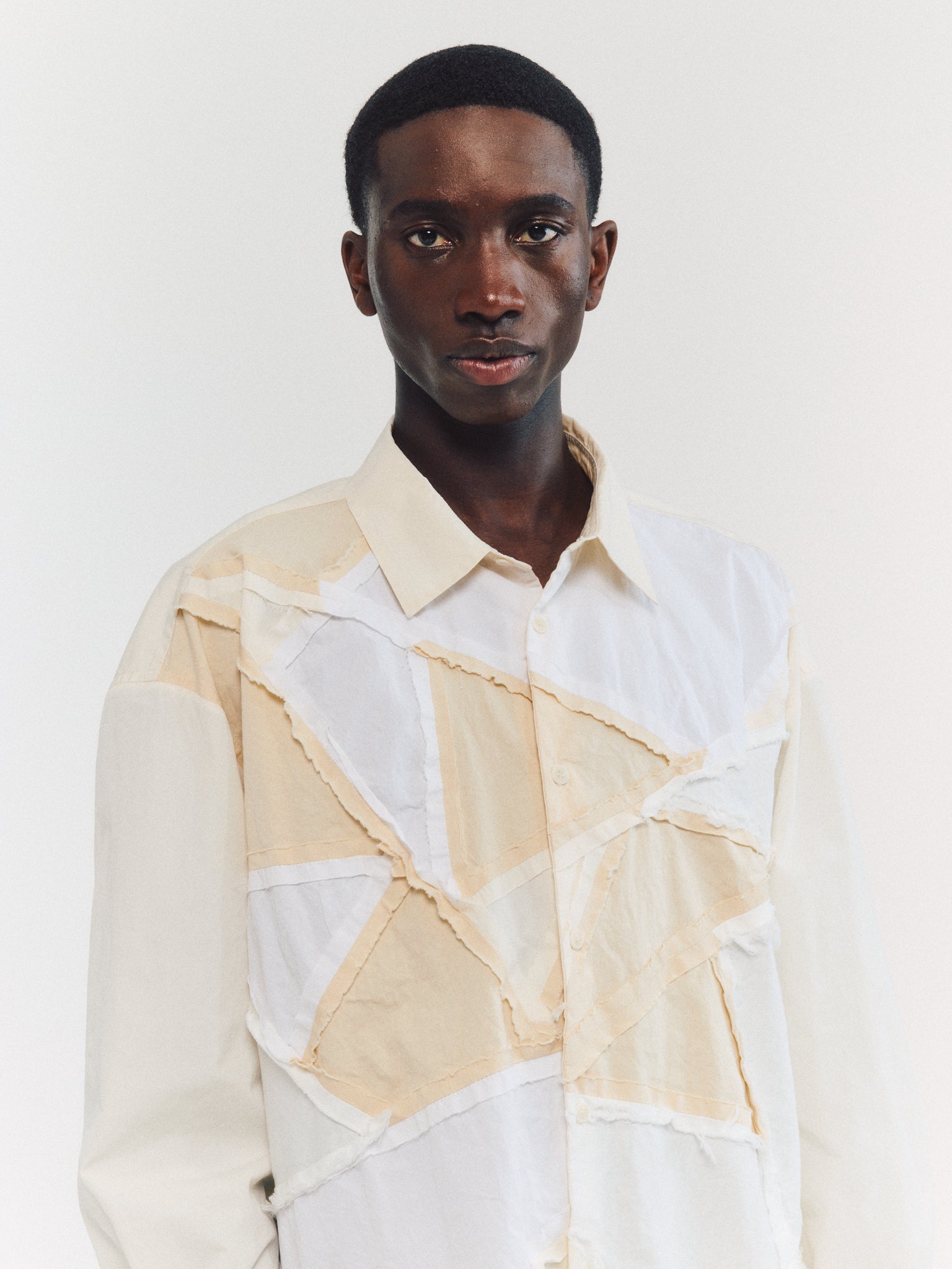 CHEMISE HAMNET PATCHWORK FLORAL - TISSUS VARIÉS - BLANC