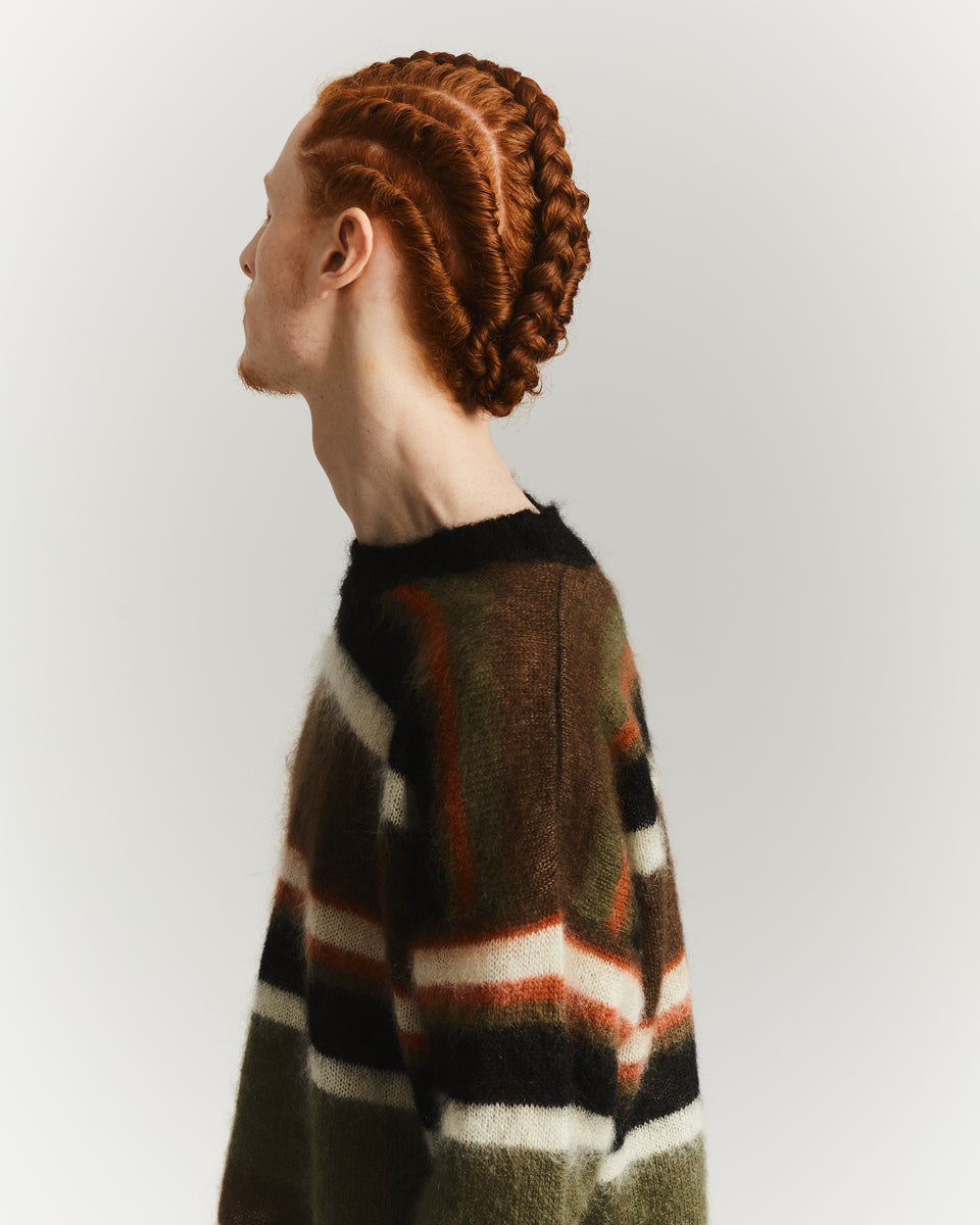 PULL MOHSIL À RAYURES - MOSIL - KAKI