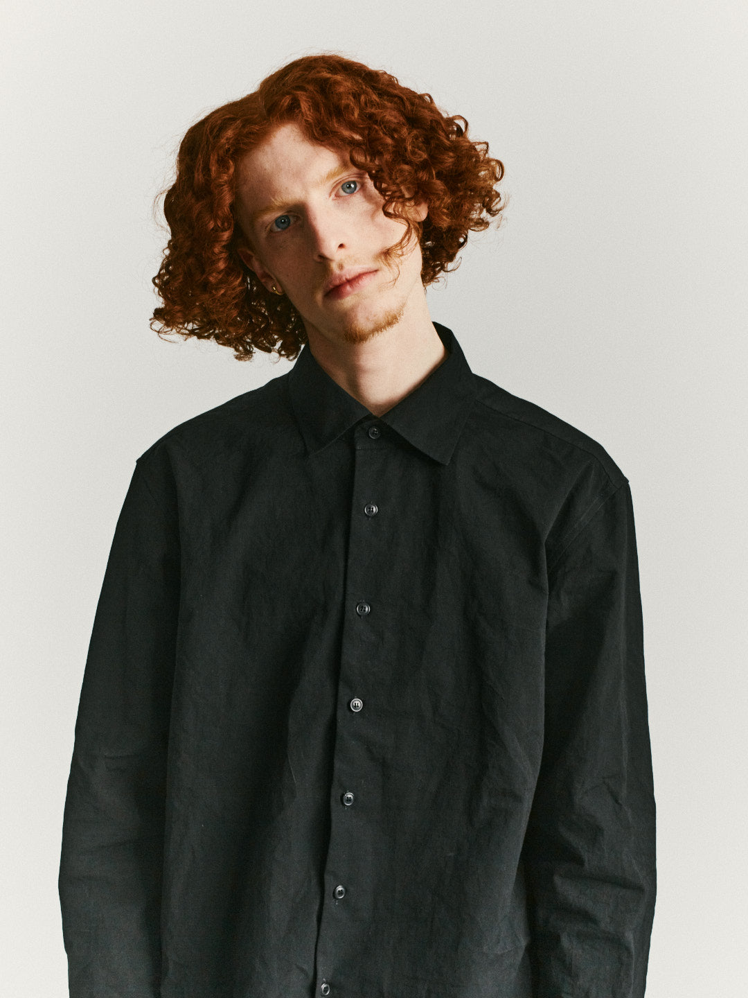 BIG RACCOURCIE SHIRT -  PAPER COT - BLACK