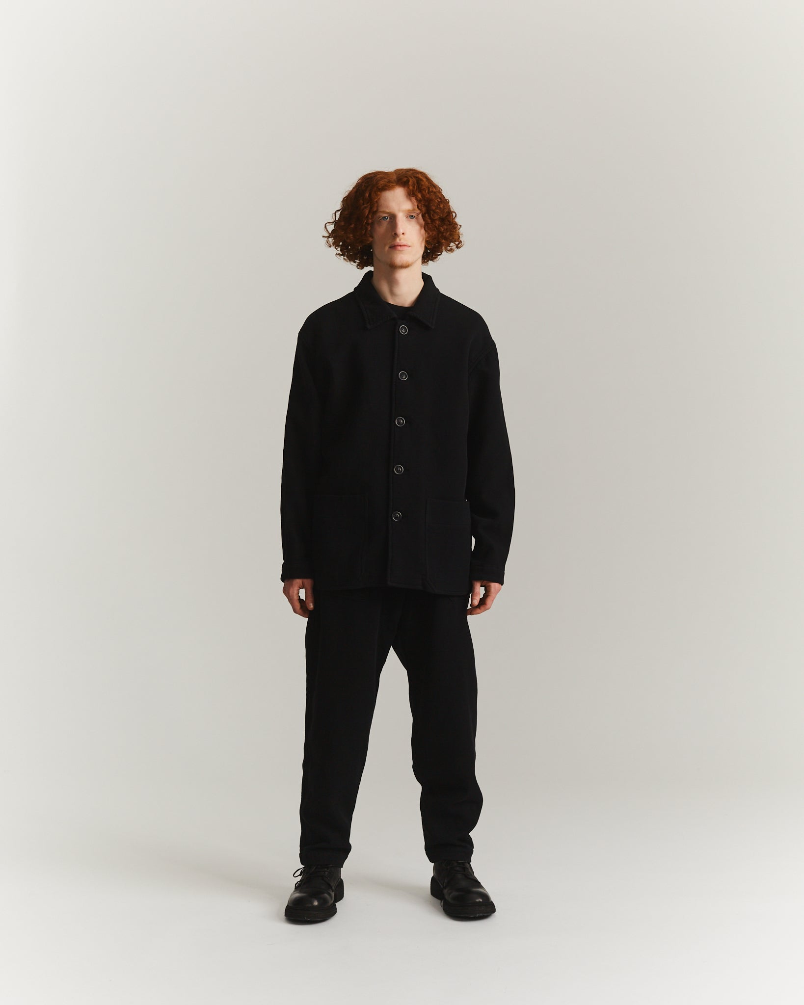 WORKER JAKCET - WOOL COT - BLACK