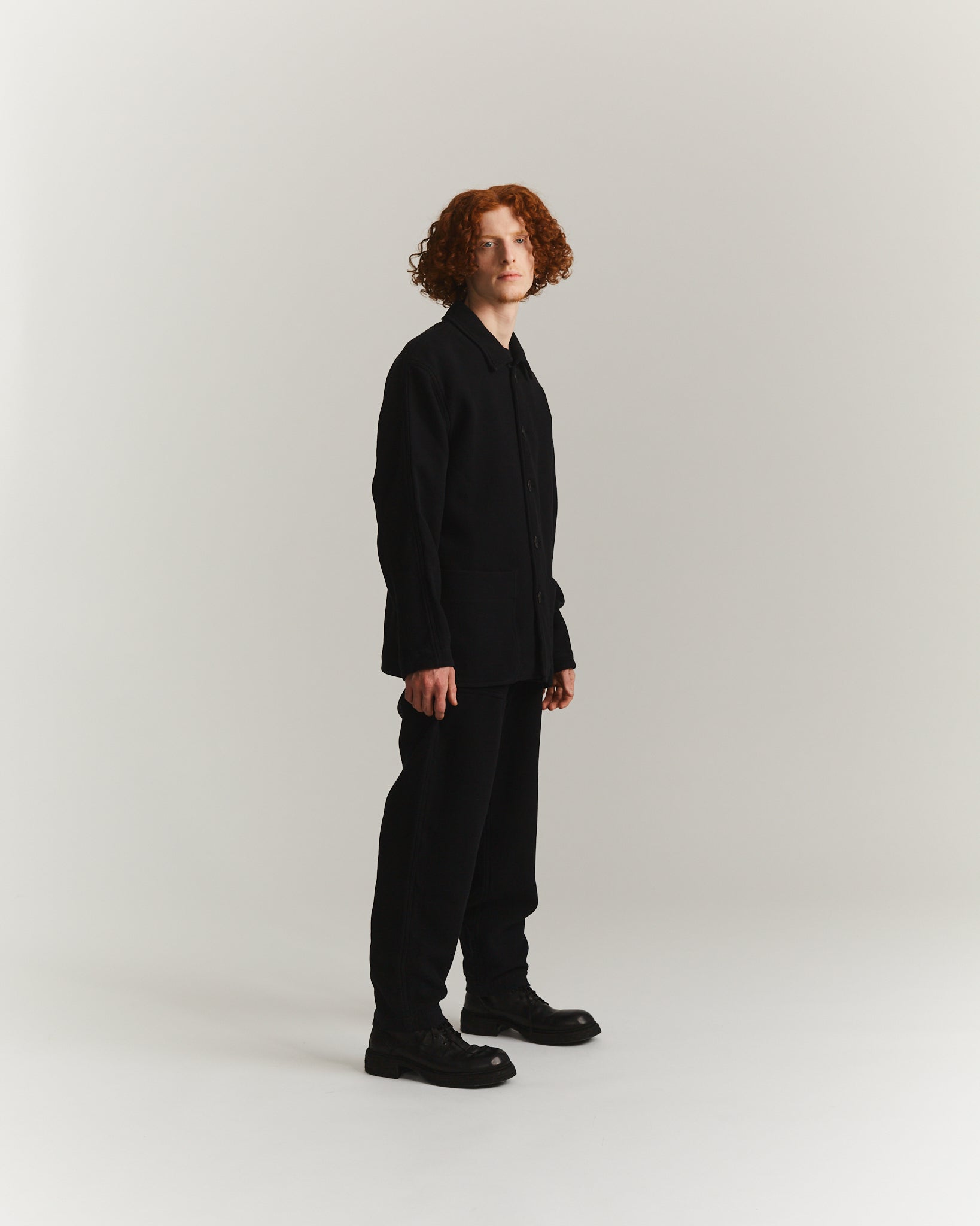 WORKER JAKCET - WOOL COT - BLACK
