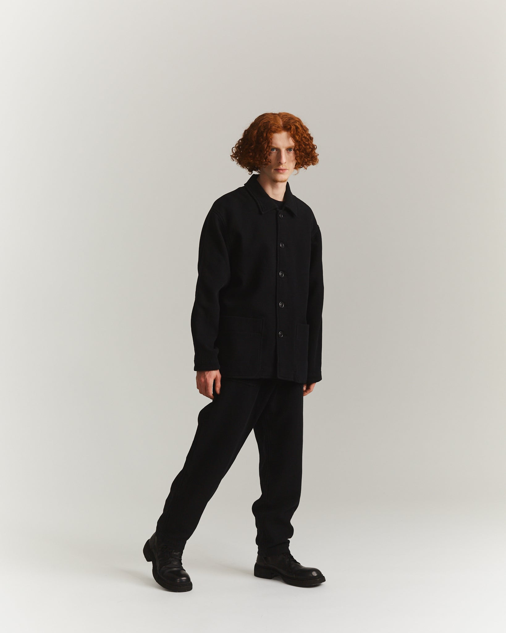 WORKER JAKCET - WOOL COT - BLACK