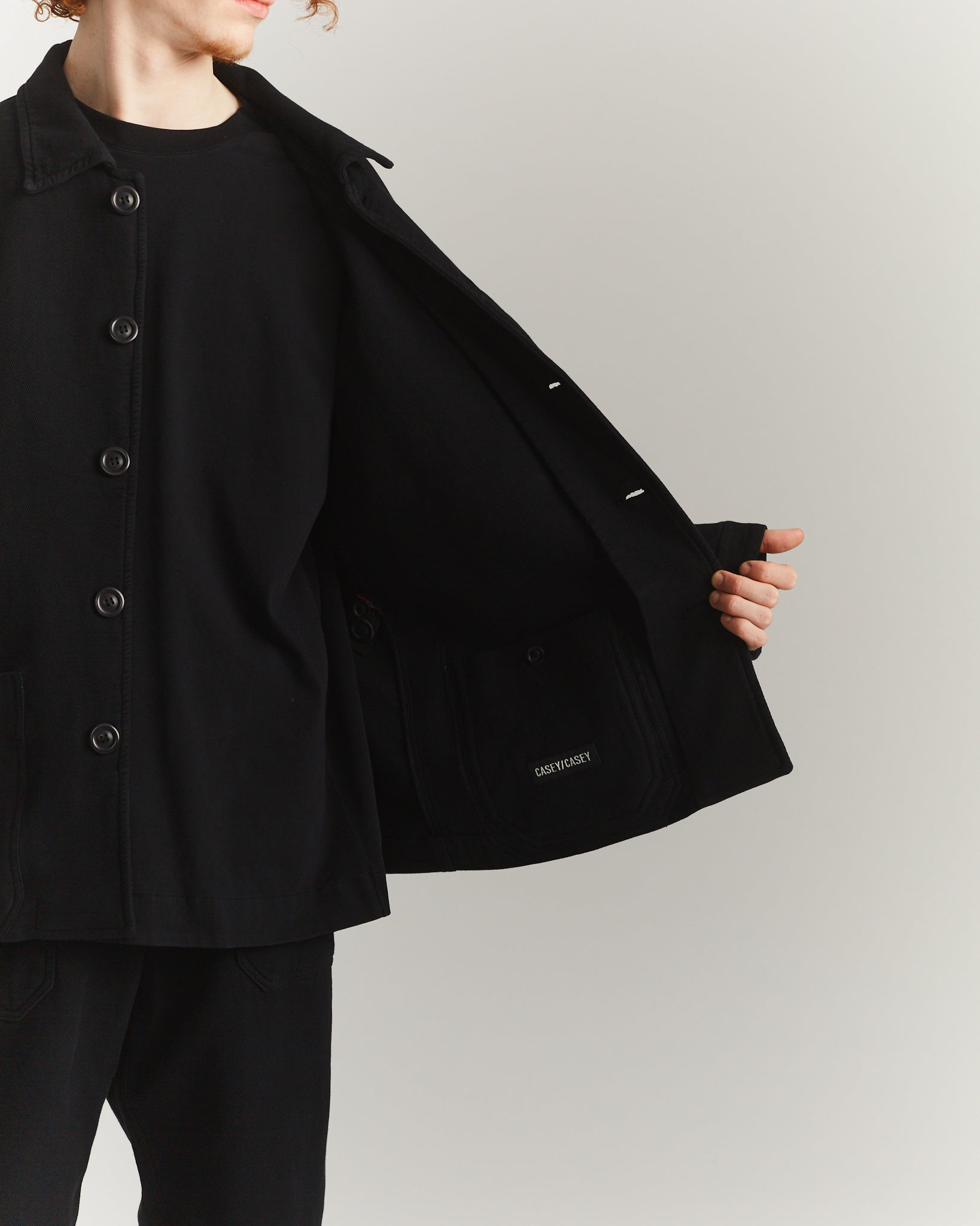 WORKER JAKCET - WOOL COT - BLACK