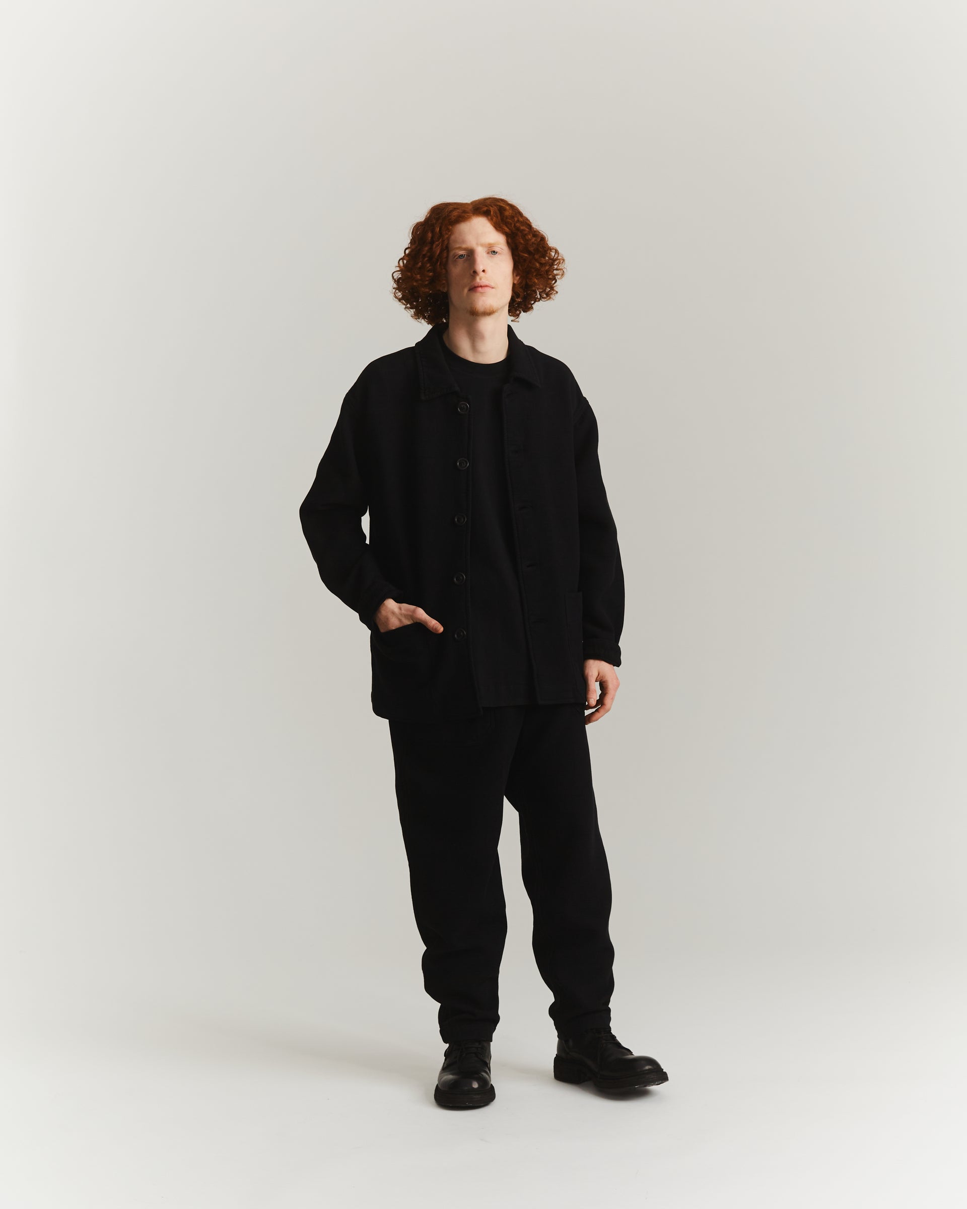 WORKER JAKCET - WOOL COT - BLACK