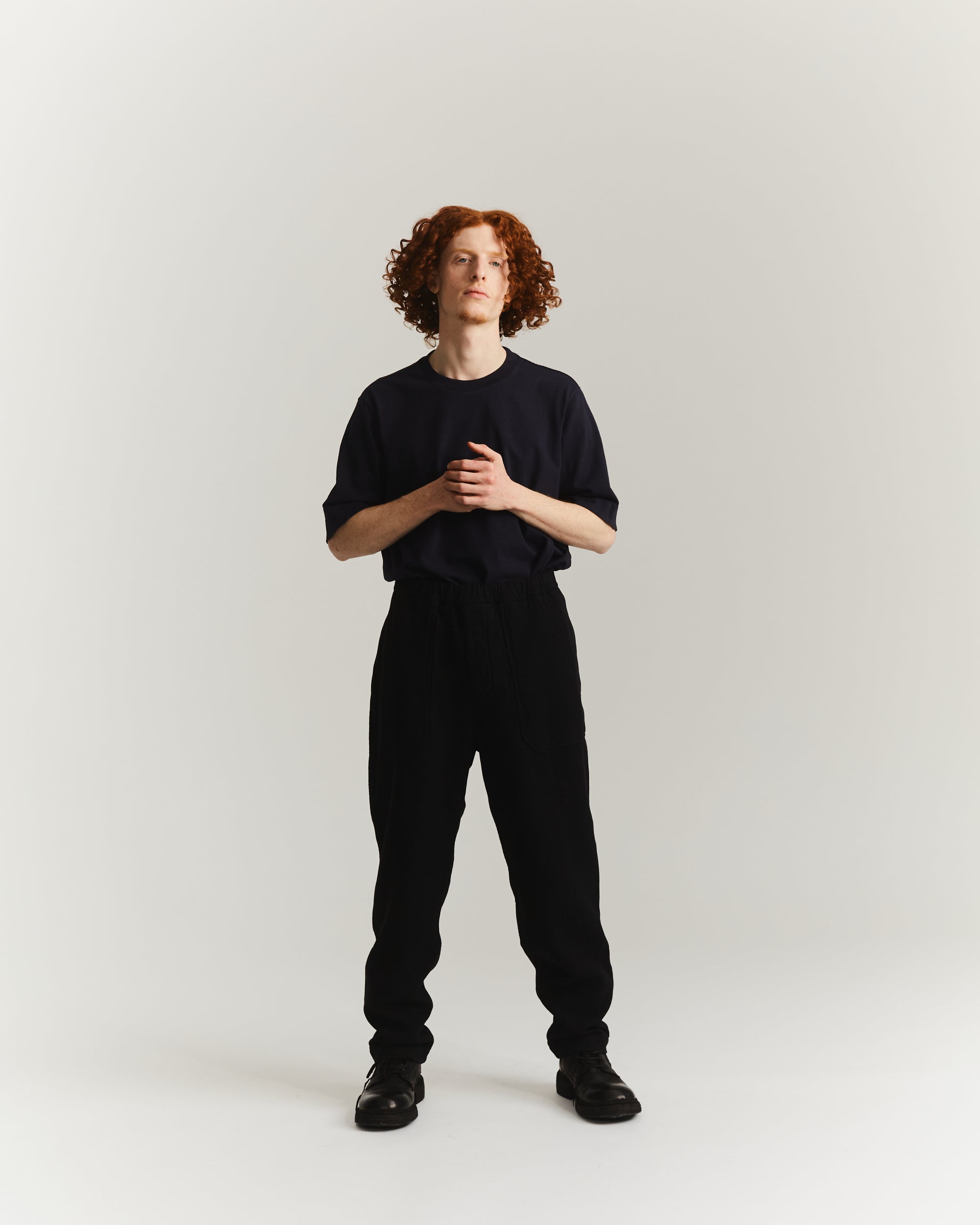 JOG AH MILITAIRE PANT - WOOL COT - BLACK
