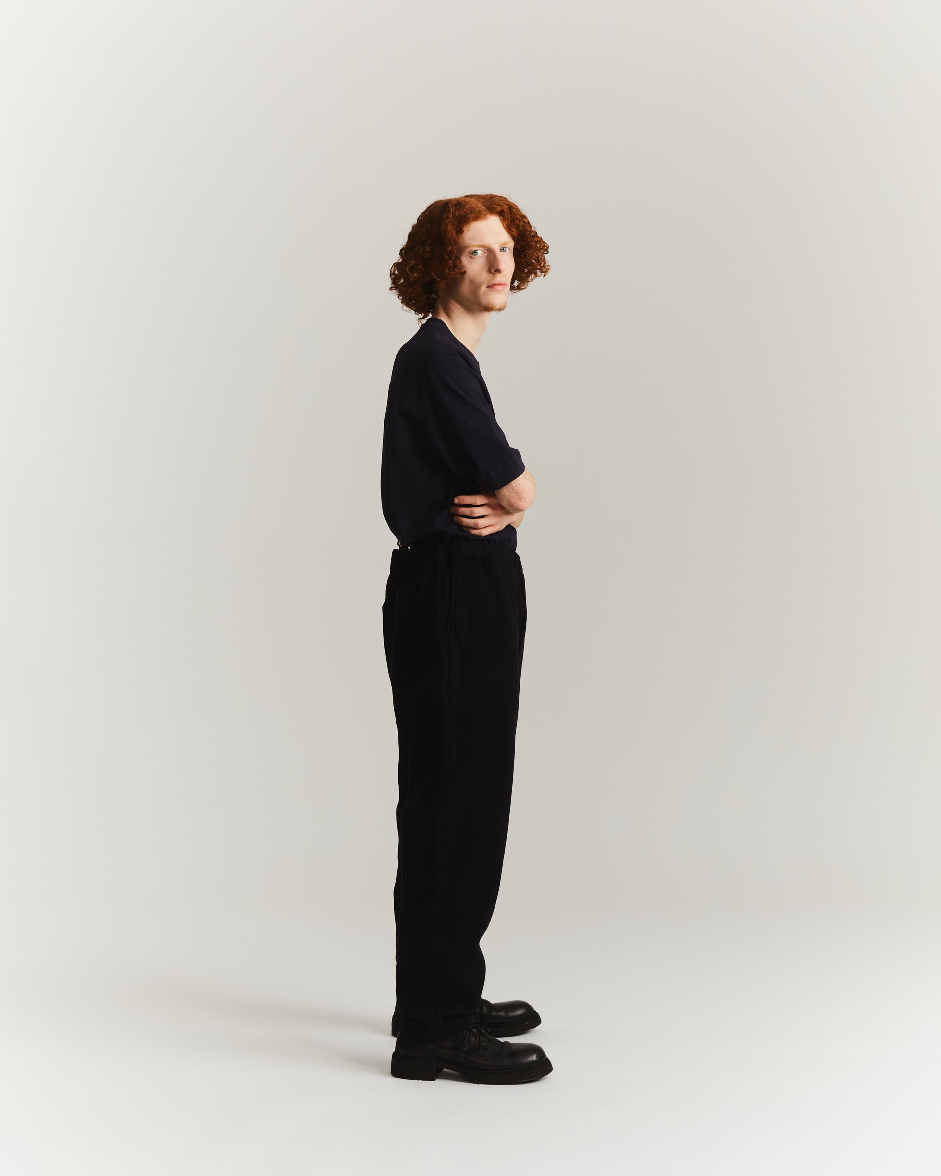 JOG AH MILITAIRE PANT - WOOL COT - BLACK