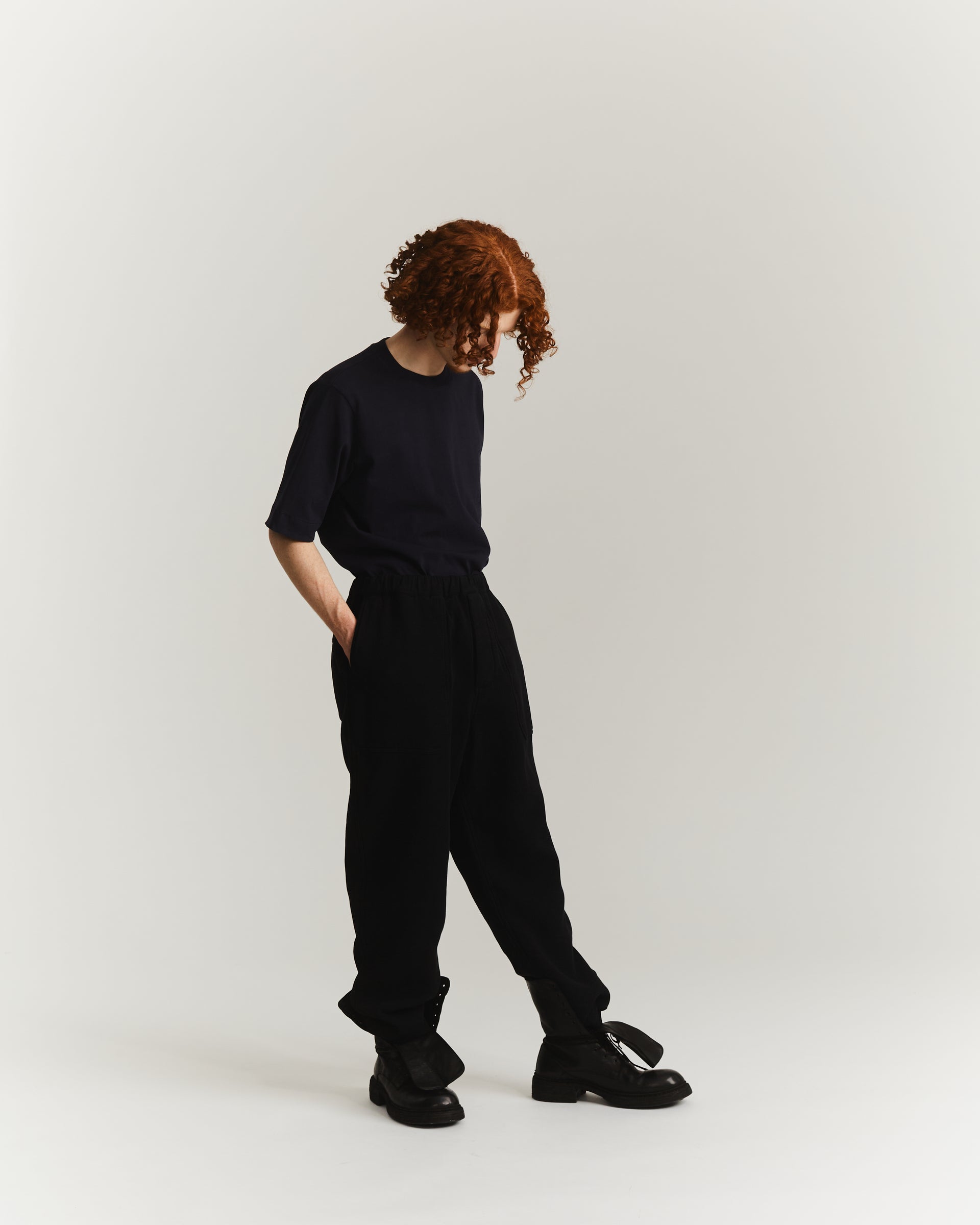 JOG AH MILITAIRE PANT - WOOL COT - BLACK
