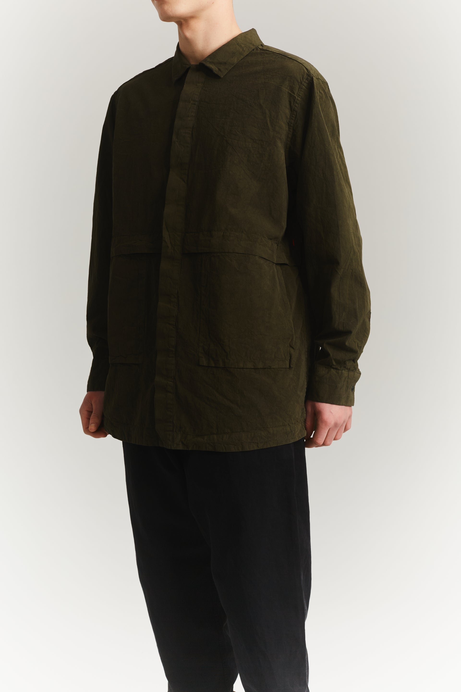 CHEMISE FABU - PAPER COT - KAKI FONCÉ