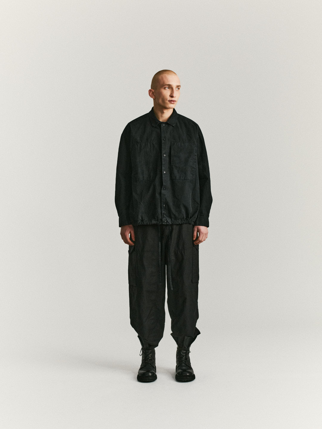 MILI VOLUME SHIRT - TOUGH COT - BLACK