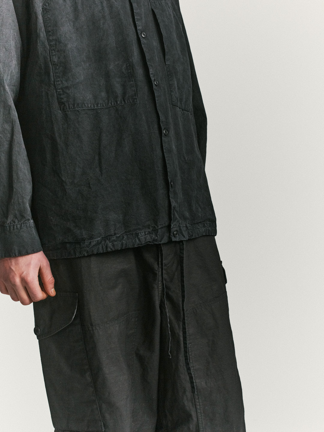 MILI VOLUME SHIRT - TOUGH COT - BLACK