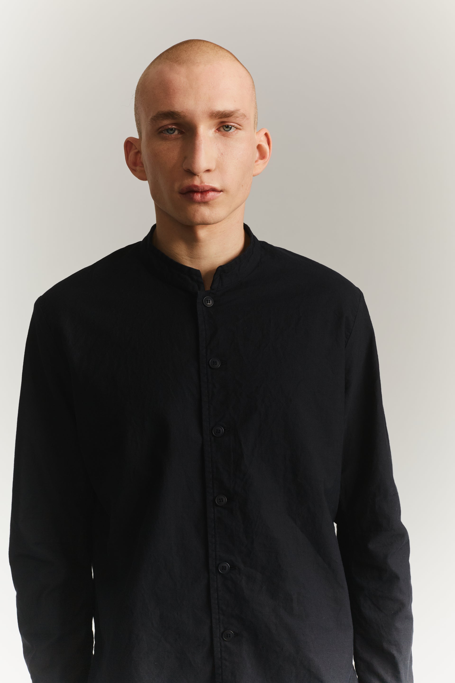 BUECHERON SHIRT -  SAT TWILL - BLACK