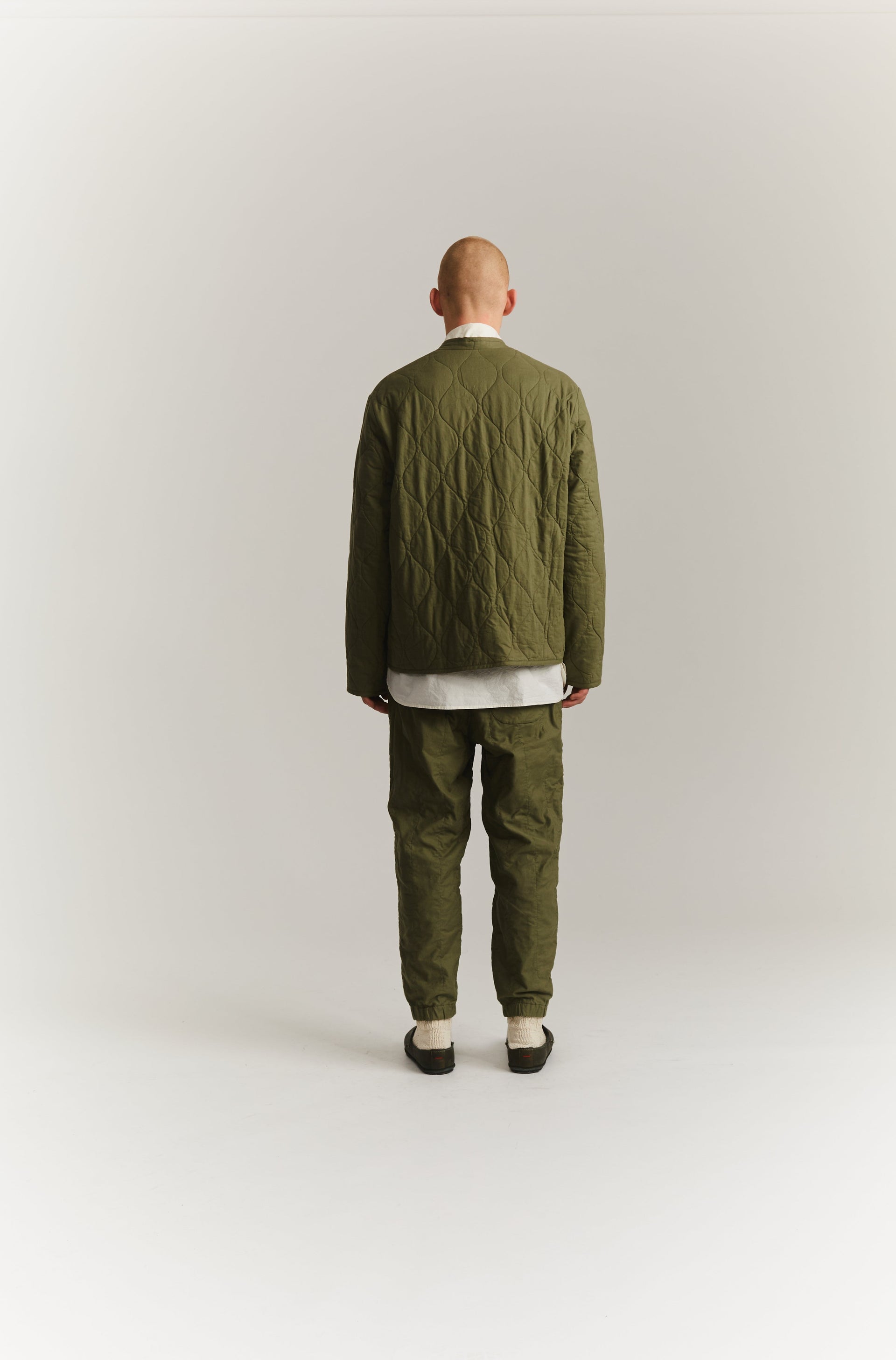 PUFFER JACKET - SAT TWILL - LIGHT KHAKI