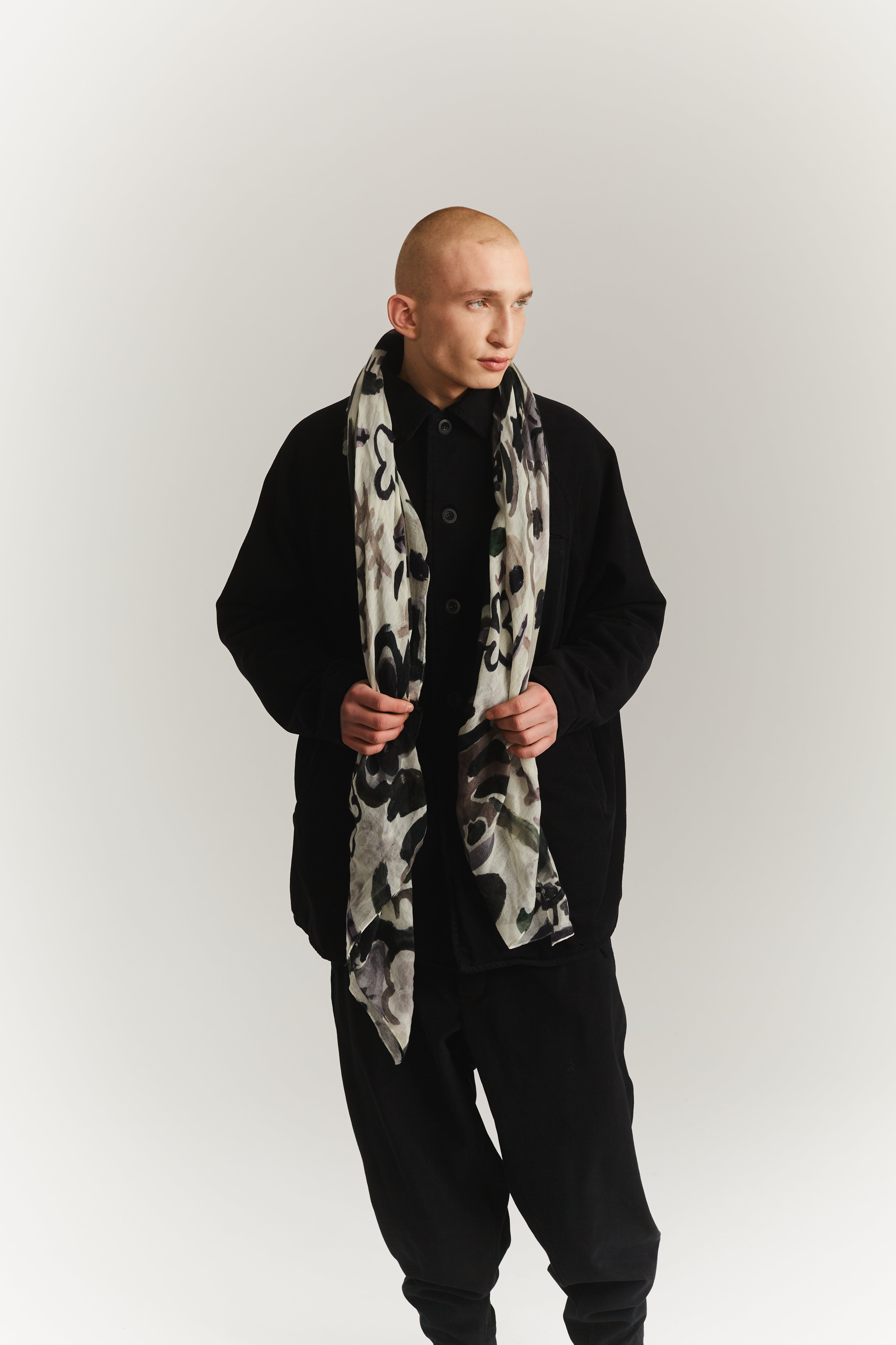 CASH LONG SCARF - CASHBLOTCH - GREY