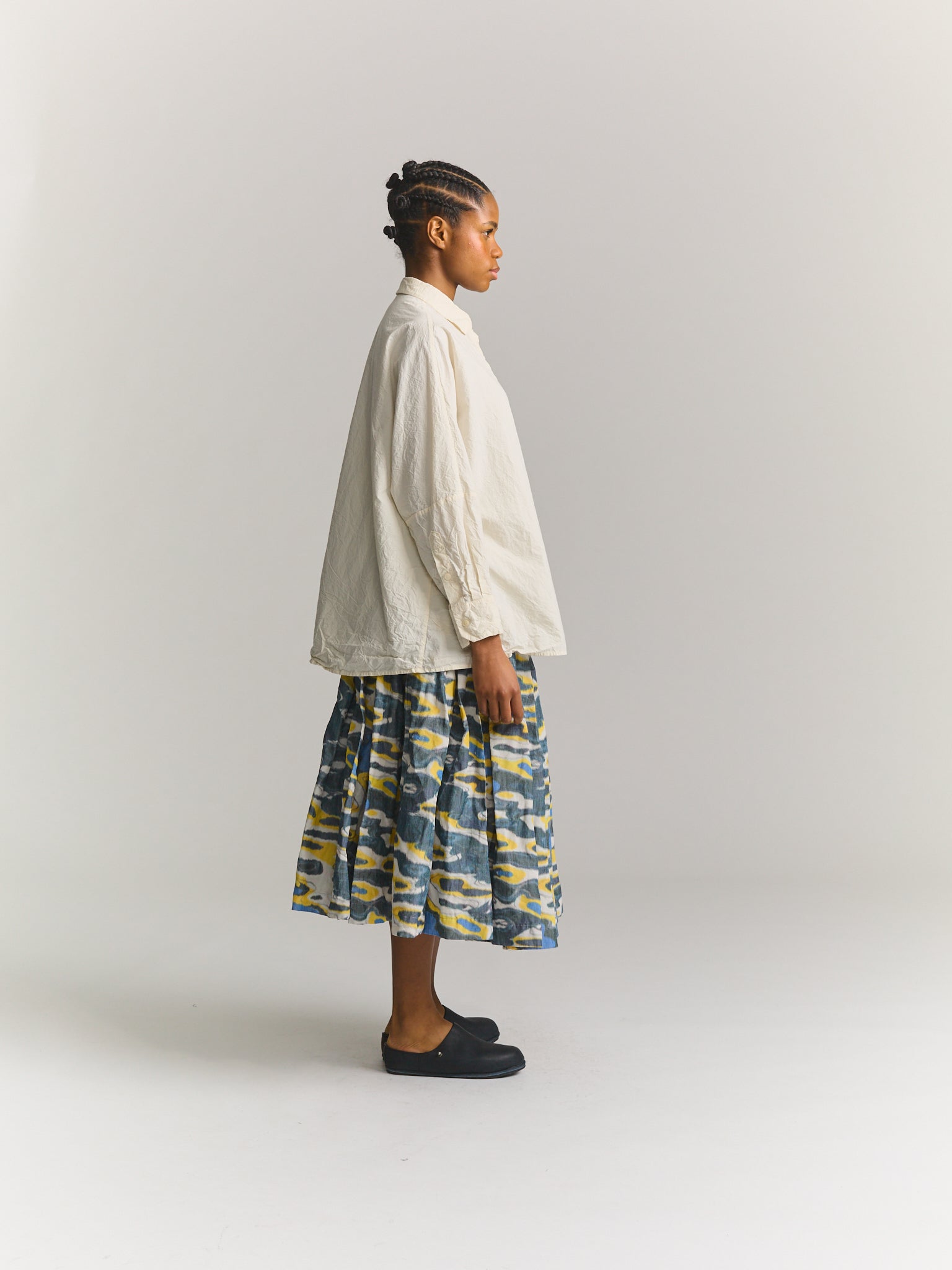 DOUBLE RIDEAUX SKIRT - IKAT - AS IS