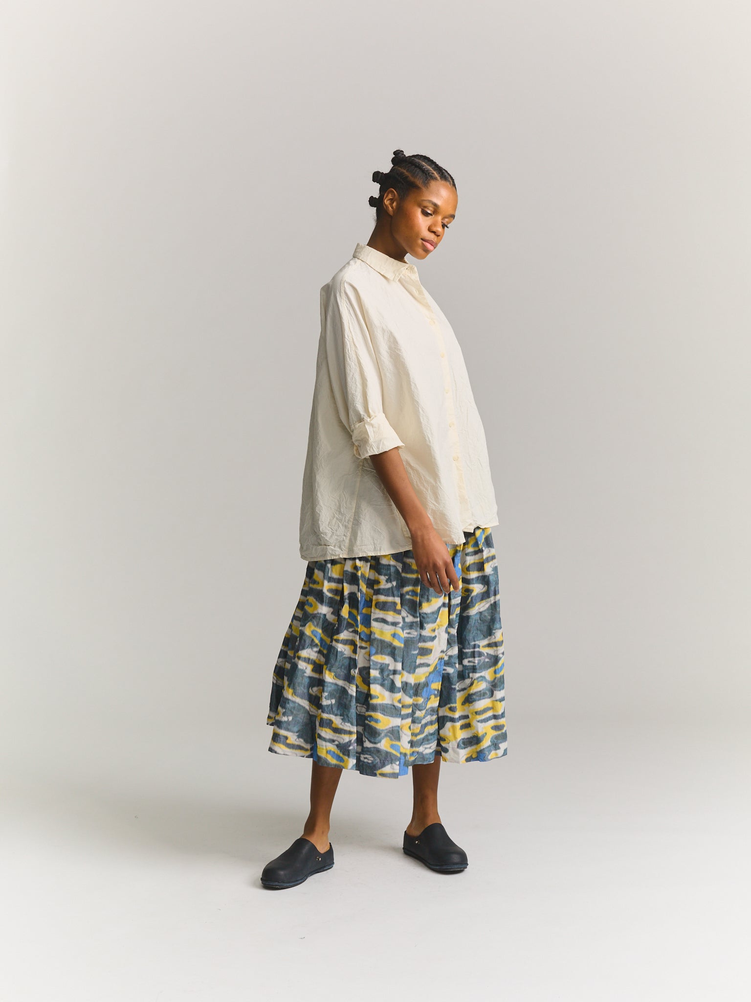 DOUBLE RIDEAUX SKIRT - IKAT - AS IS