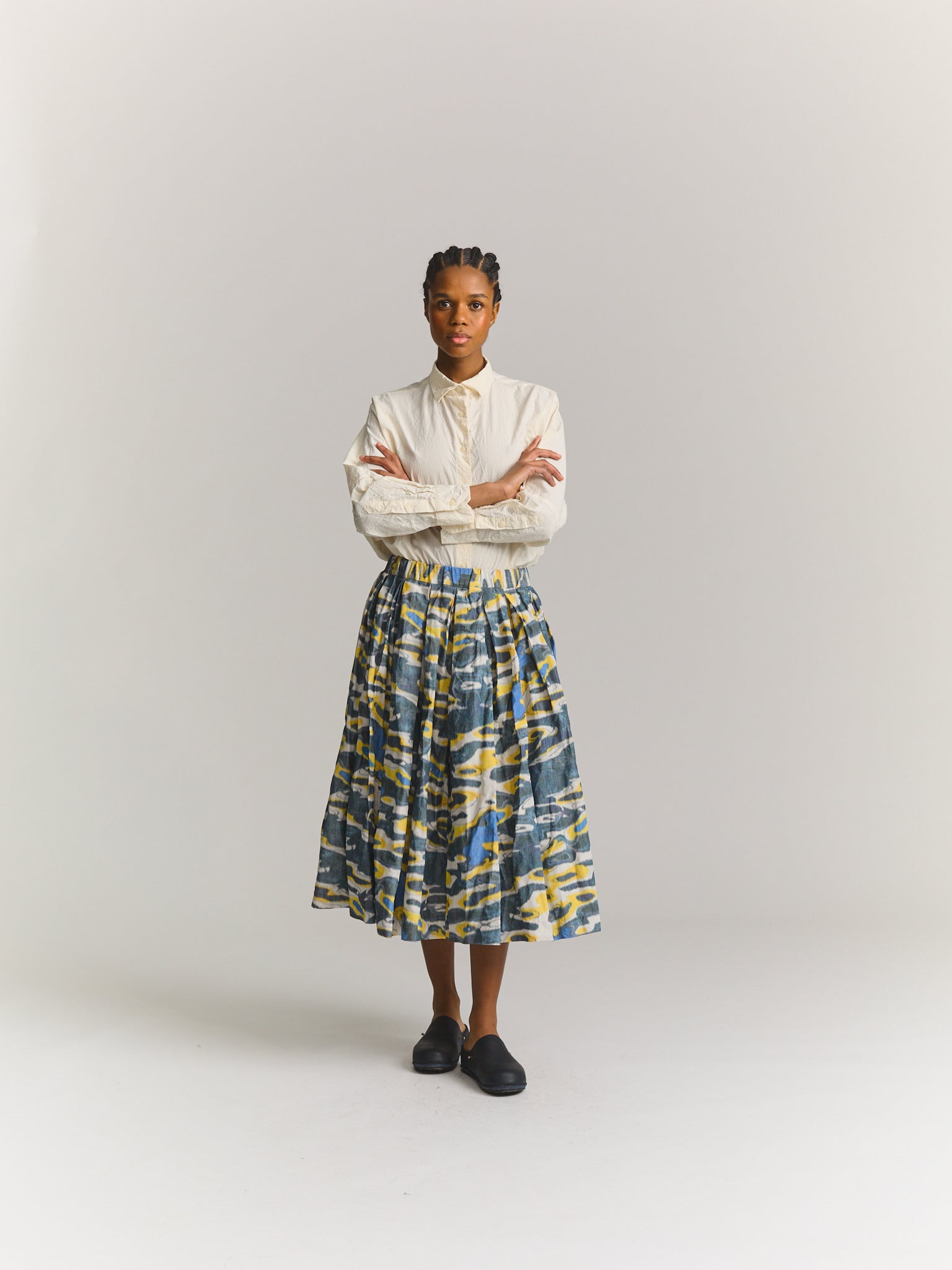 DOUBLE RIDEAUX SKIRT - IKAT - AS IS