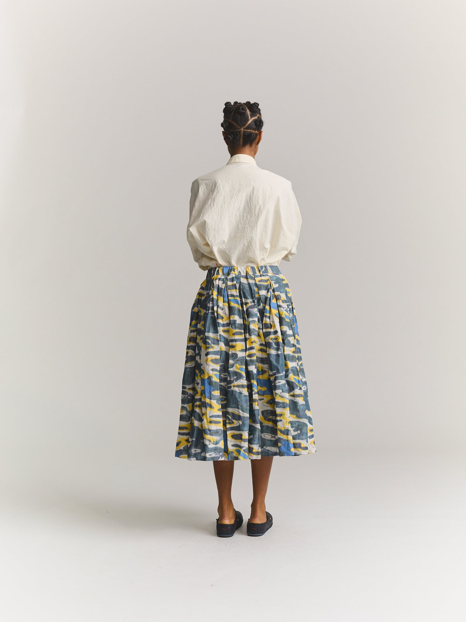 DOUBLE RIDEAUX SKIRT - IKAT - AS IS