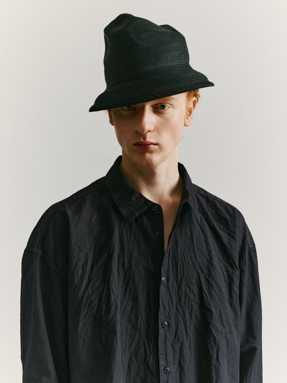 HAT - STRAW - BLACK