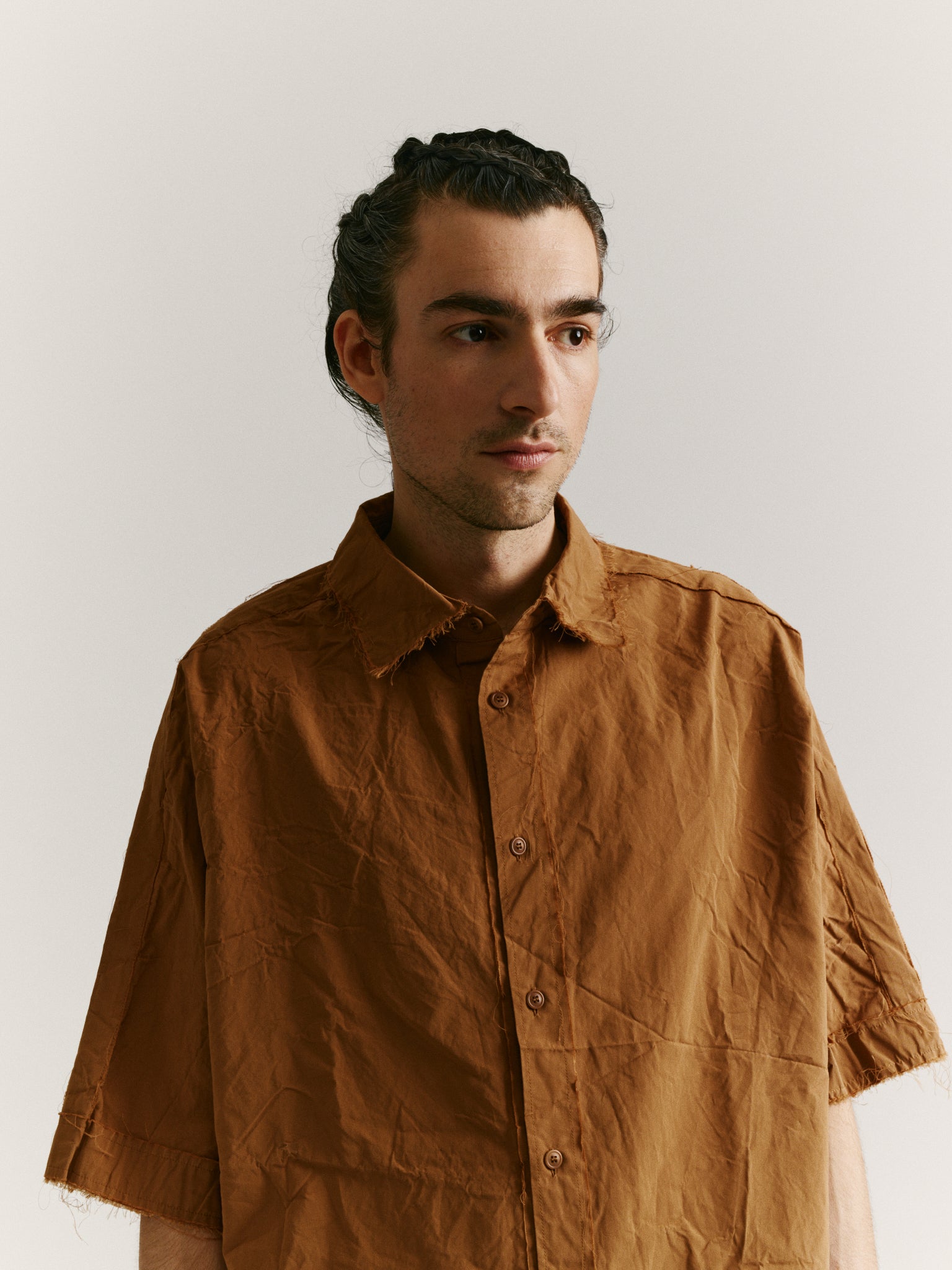 WAGA RAW SHIRT - PAPER COT - ALMOND