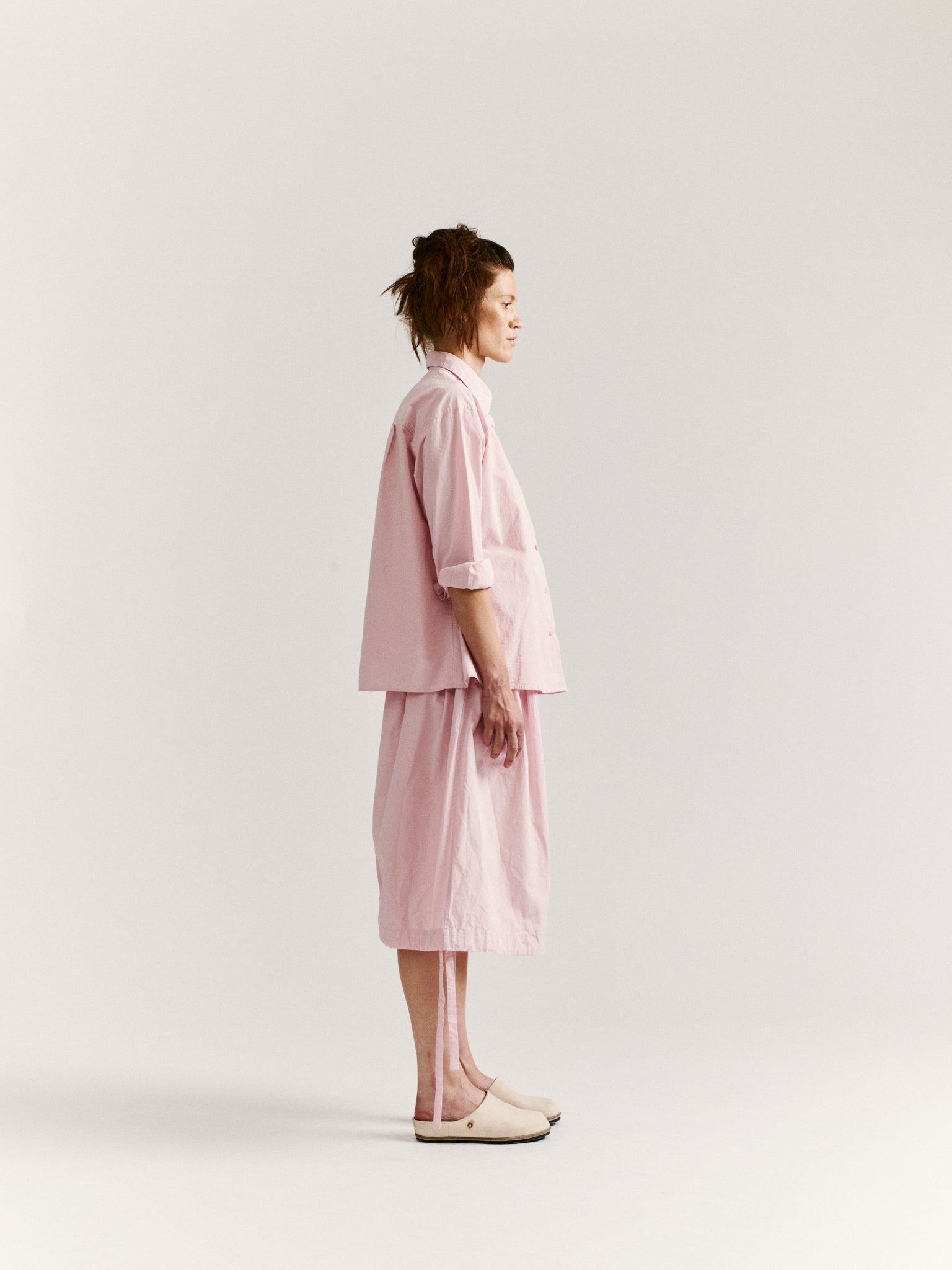 DRAYS TRAVAIL SHIRT - PAPER COT - PINK