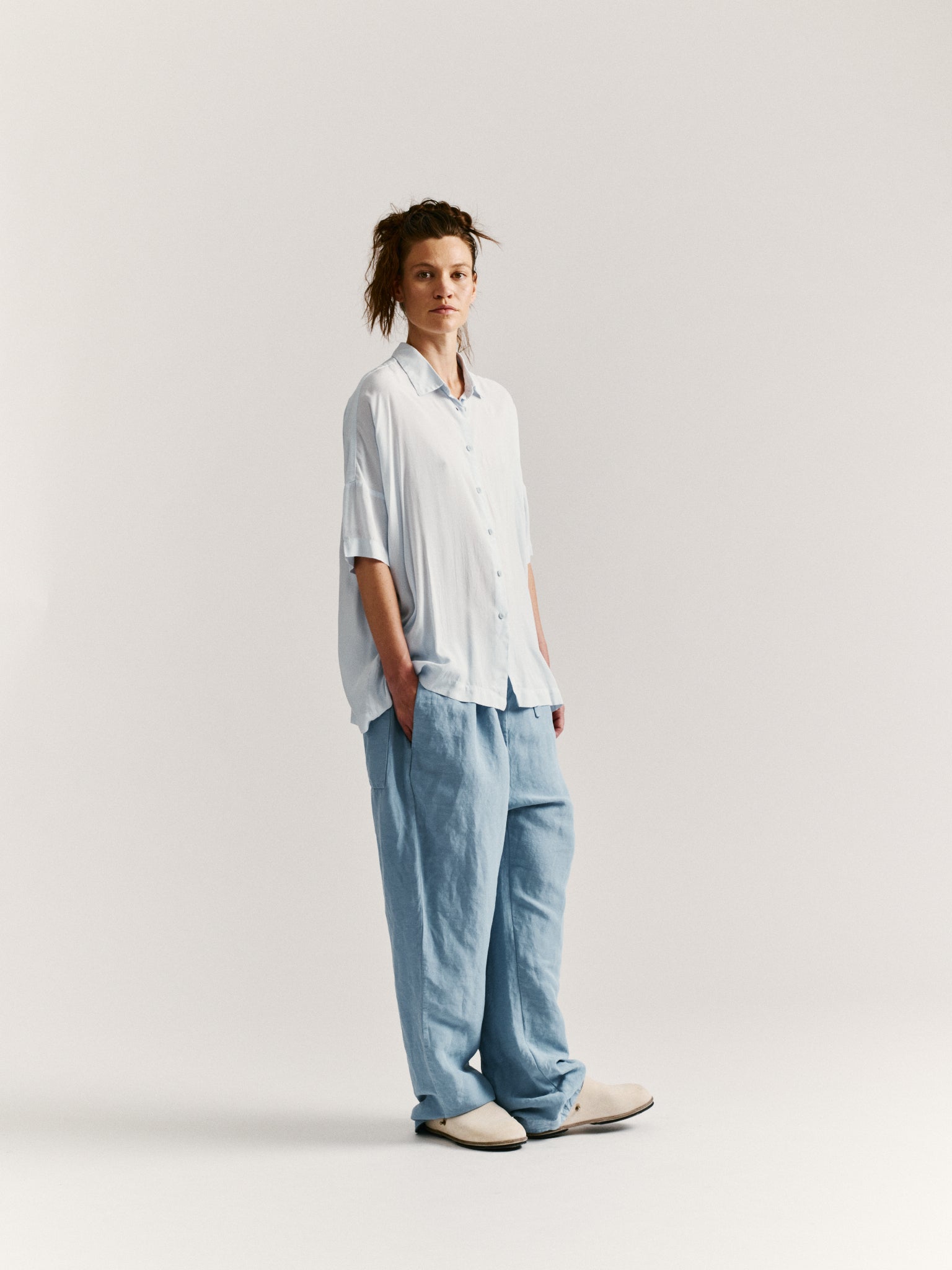 SQUARE SHIRT - COSIE - AQUA