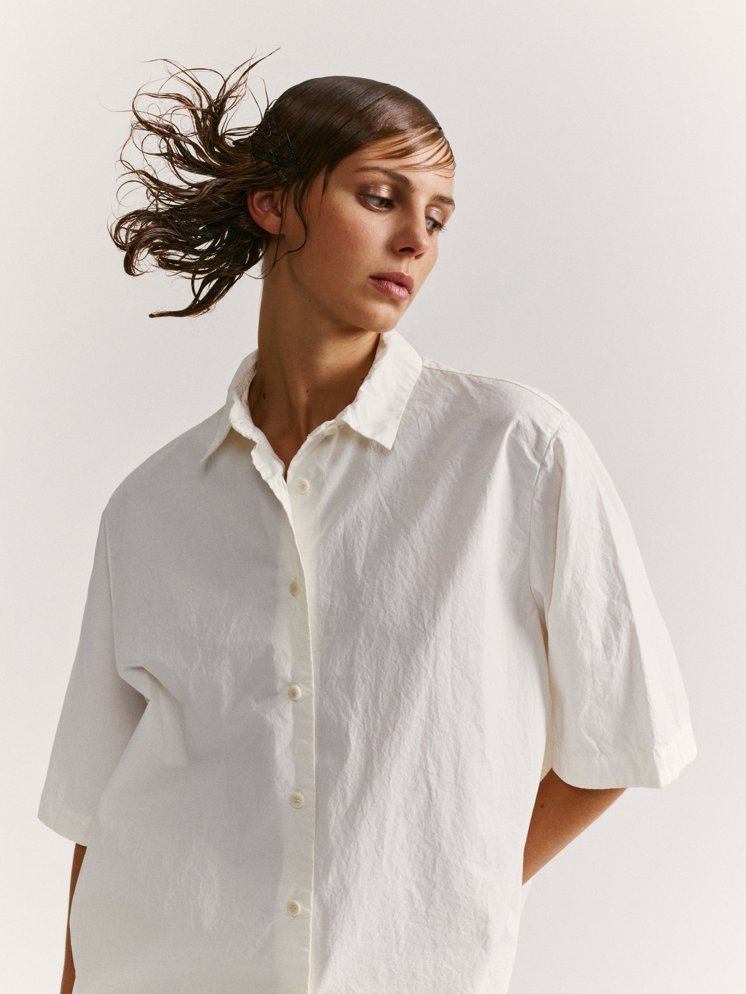 CHEMISE ATOLESS - L COT - BLANC CASSE