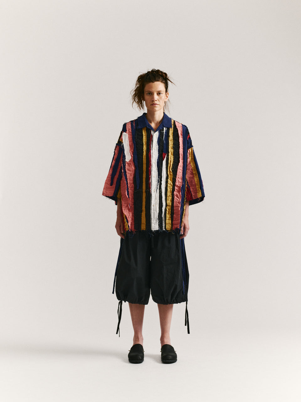 APRIL SHIRT-STRIPE PATCHWORK - PATCHWORK - AS IS