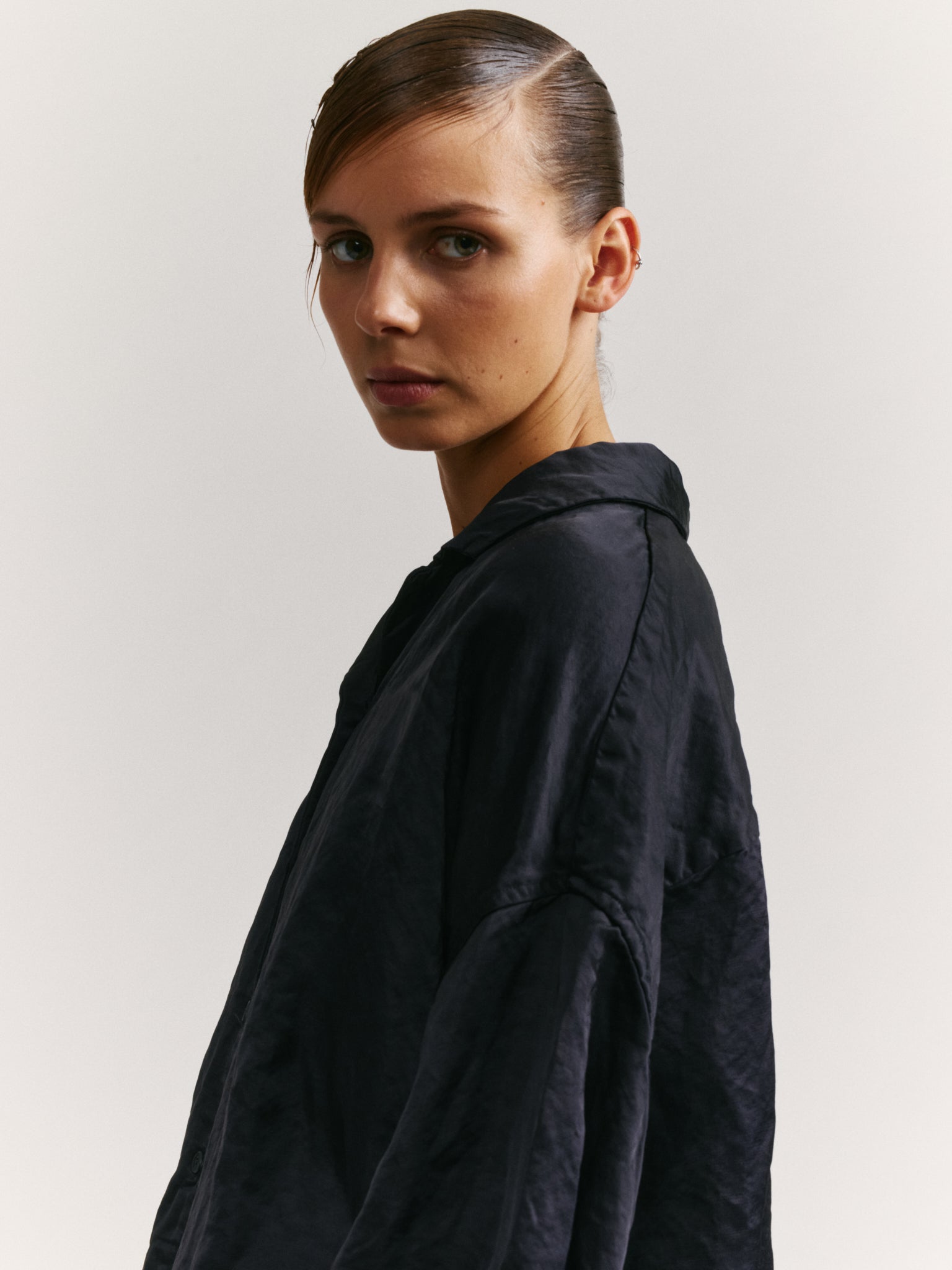 APRIL SHIRT - SATIN - NIGHT