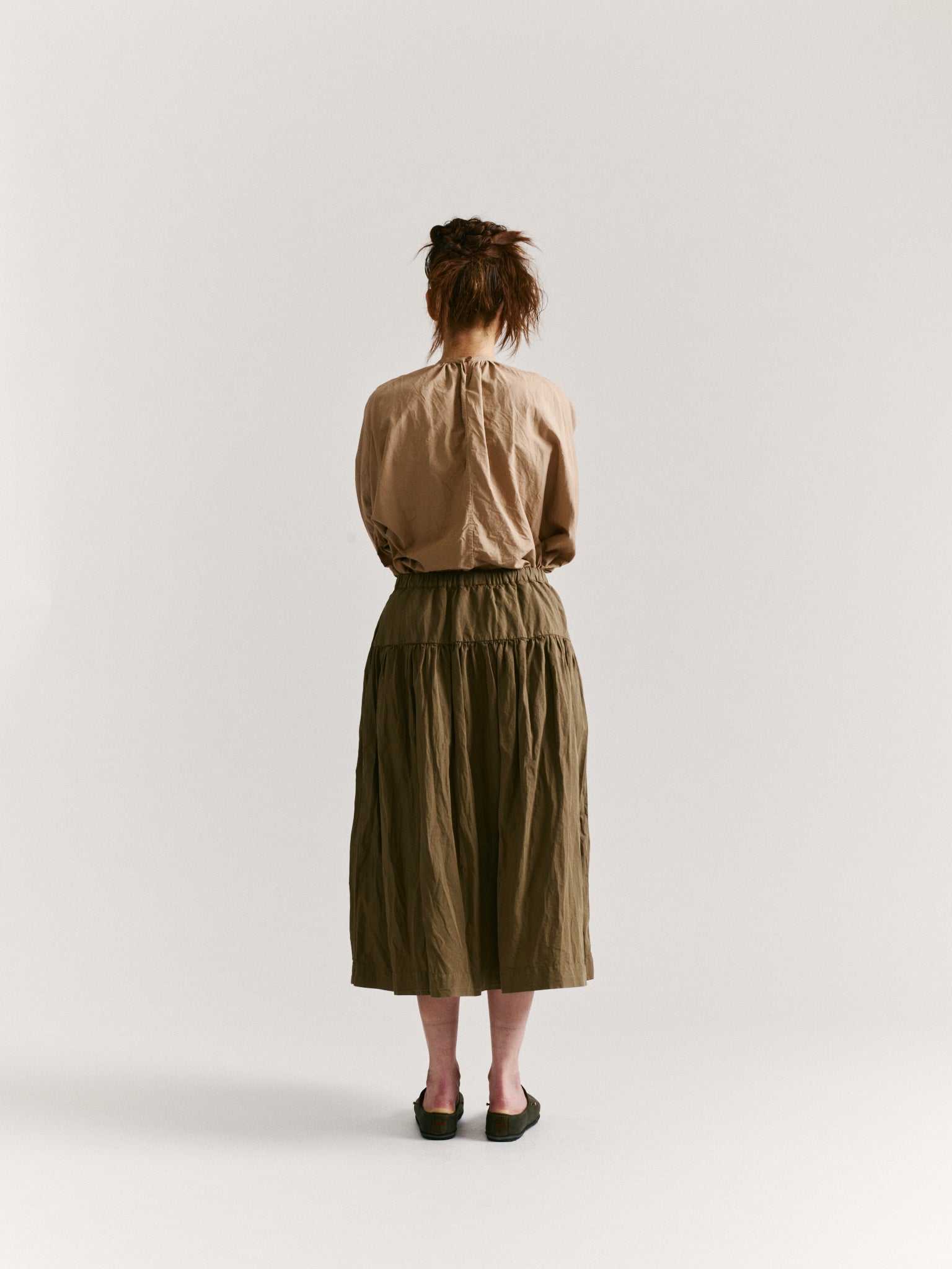 UPUP SKIRT - LIN COT - OLIVE
