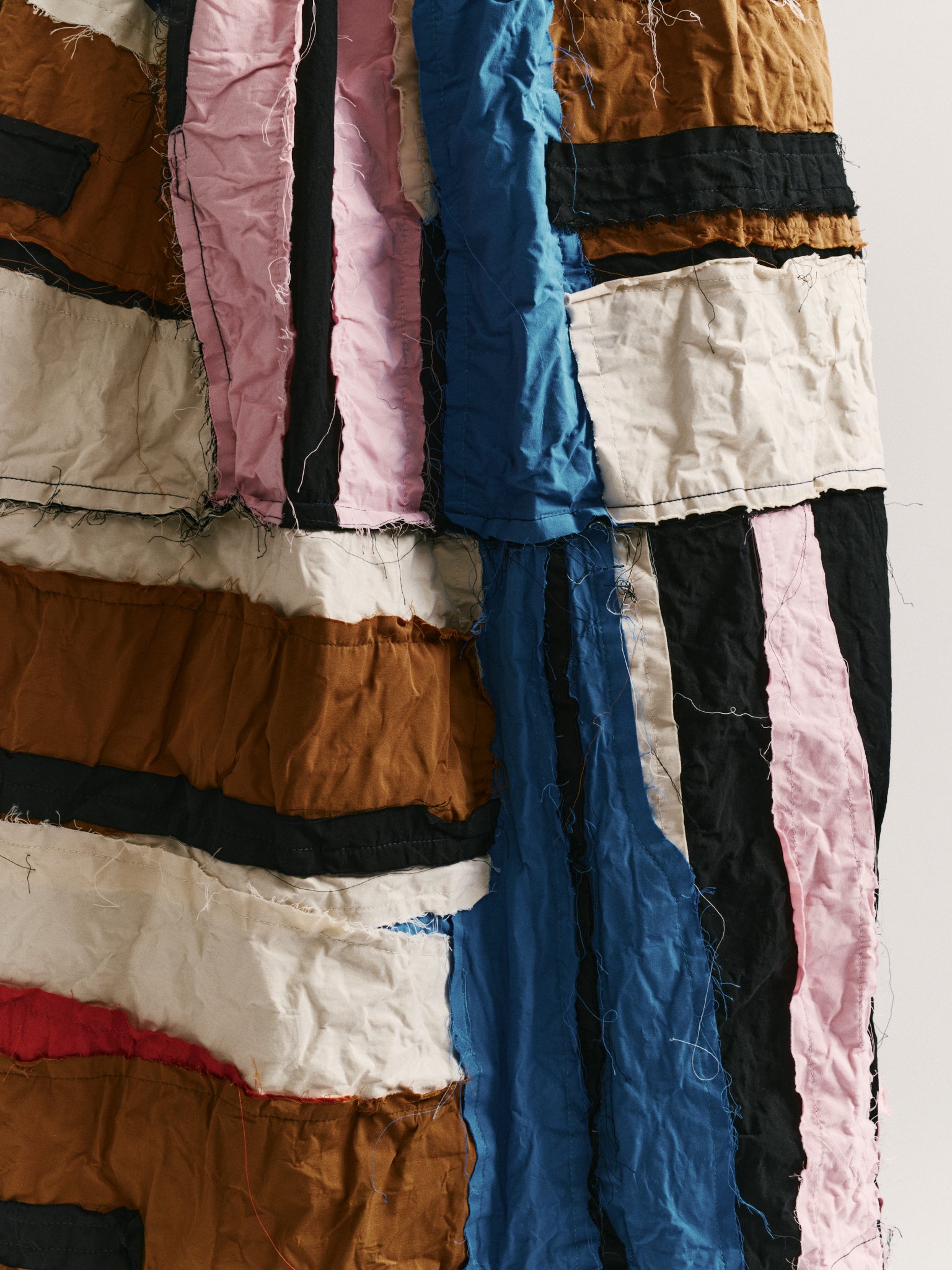 PUFFY SKIRT- SRIPE PATCHWORK  - PATCHWORK - AS IS