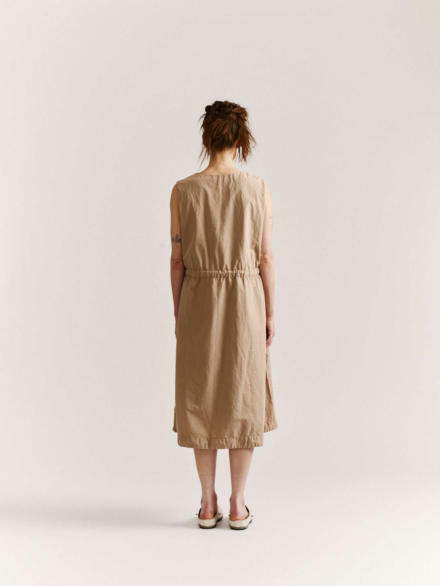 BB DRESS - LIN COT - SAND