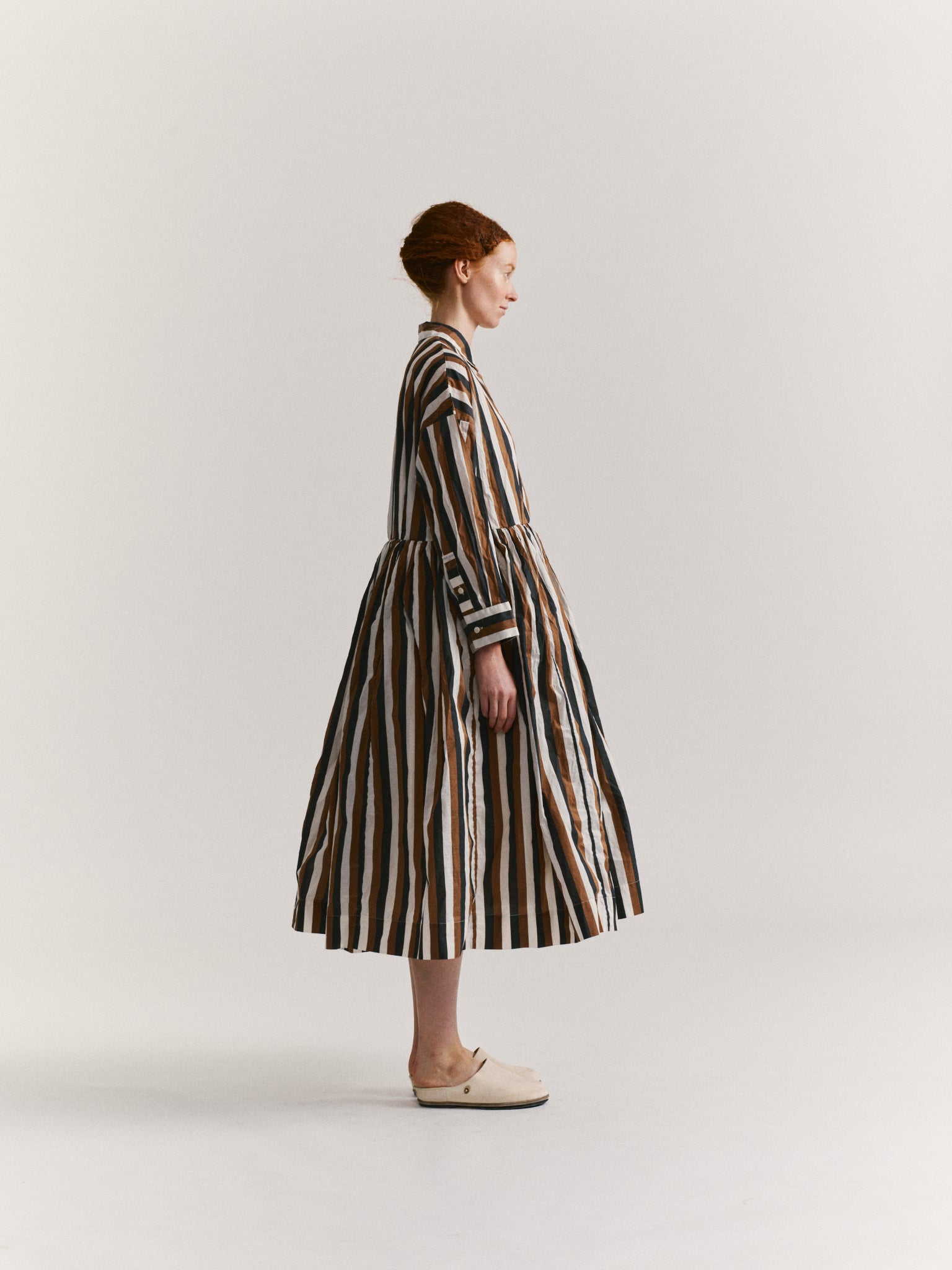 STEPHANIE DRESS - TAFFETA STRIPE - AS IS