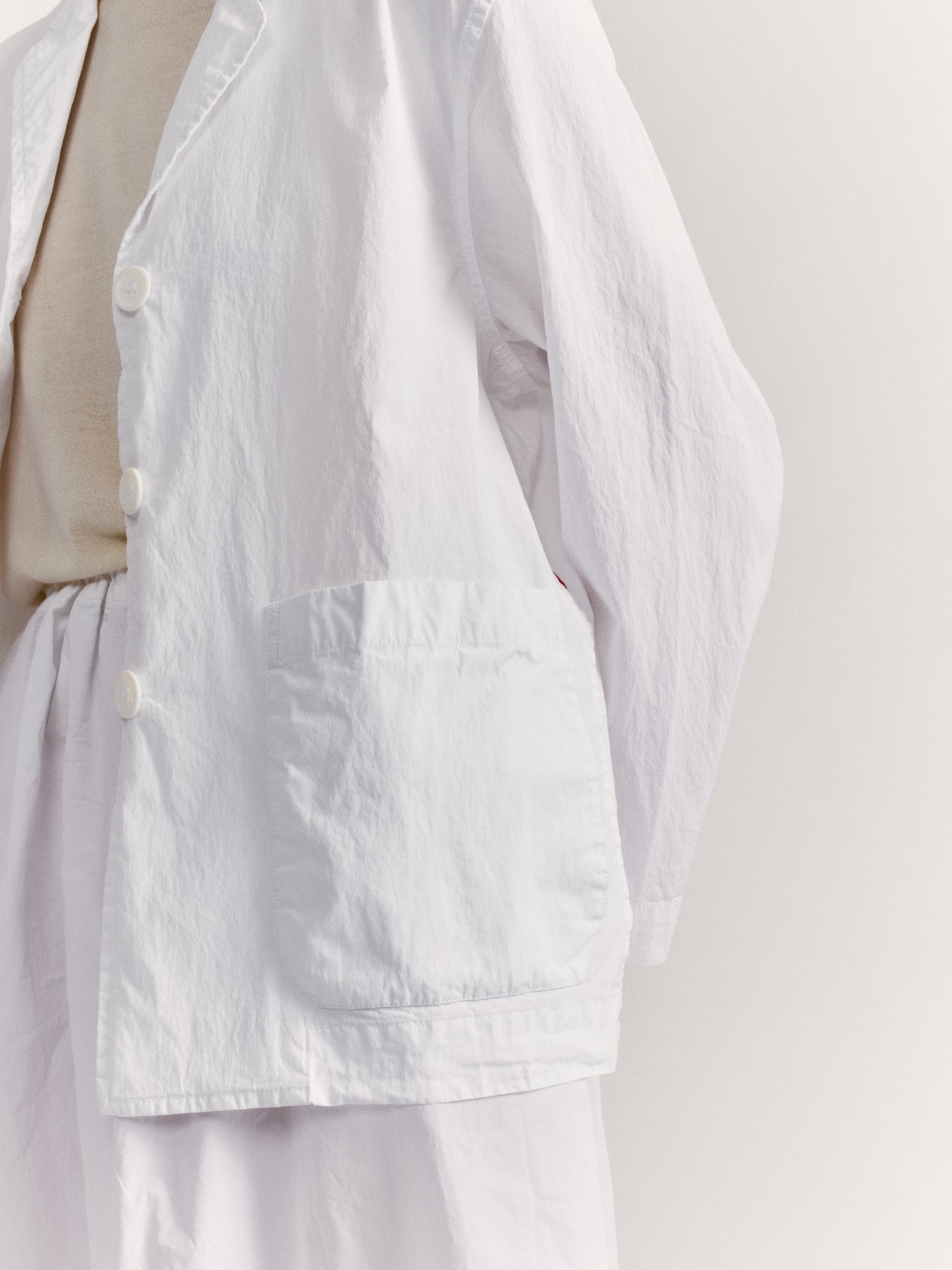 WORKWEAR PUDDY JACKET - TAFFETA - WHITE