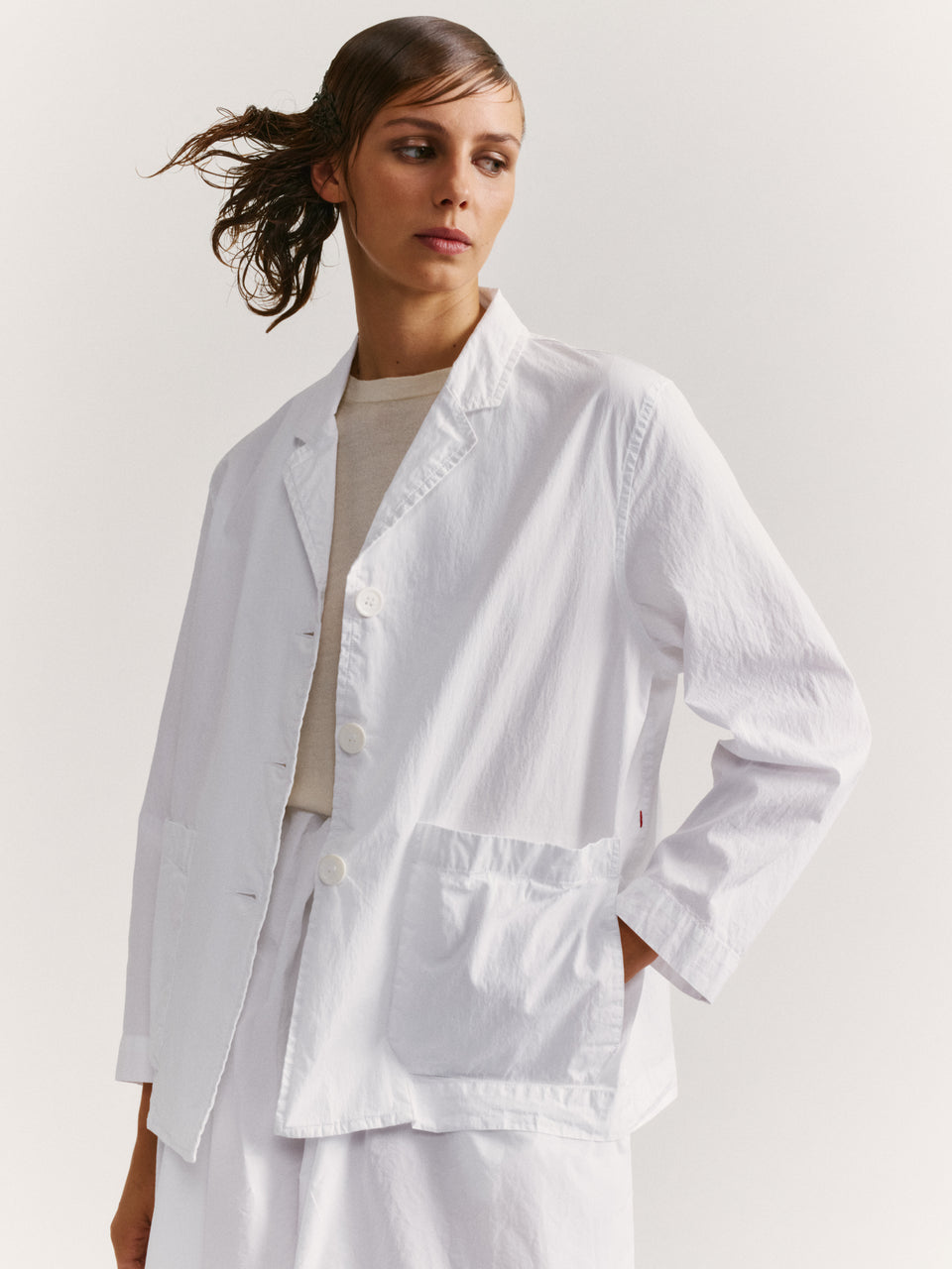 WORKWEAR PUDDY JACKET - TAFFETA - WHITE