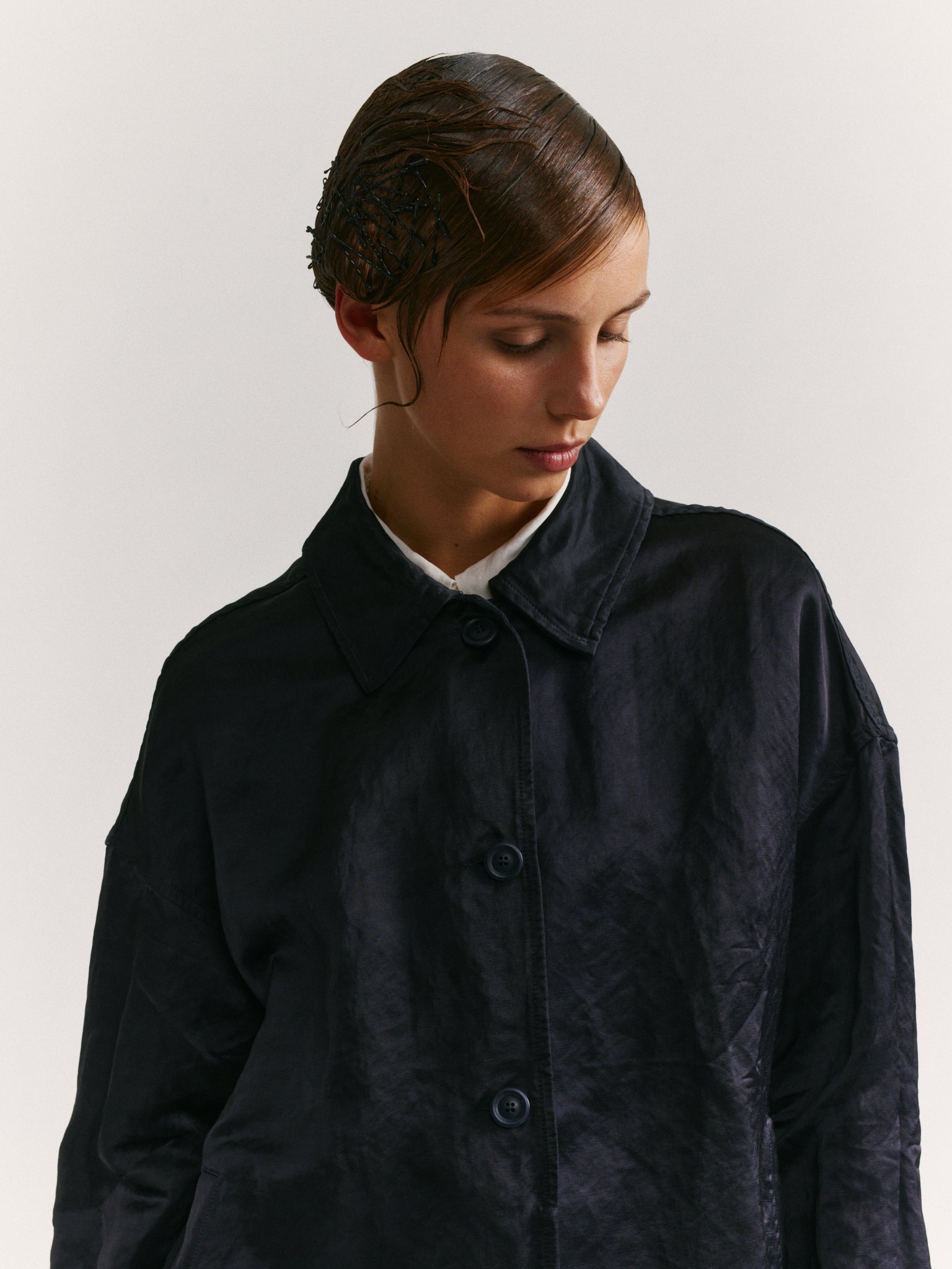 JULIETTE JACKET - SATIN - NIGHT
