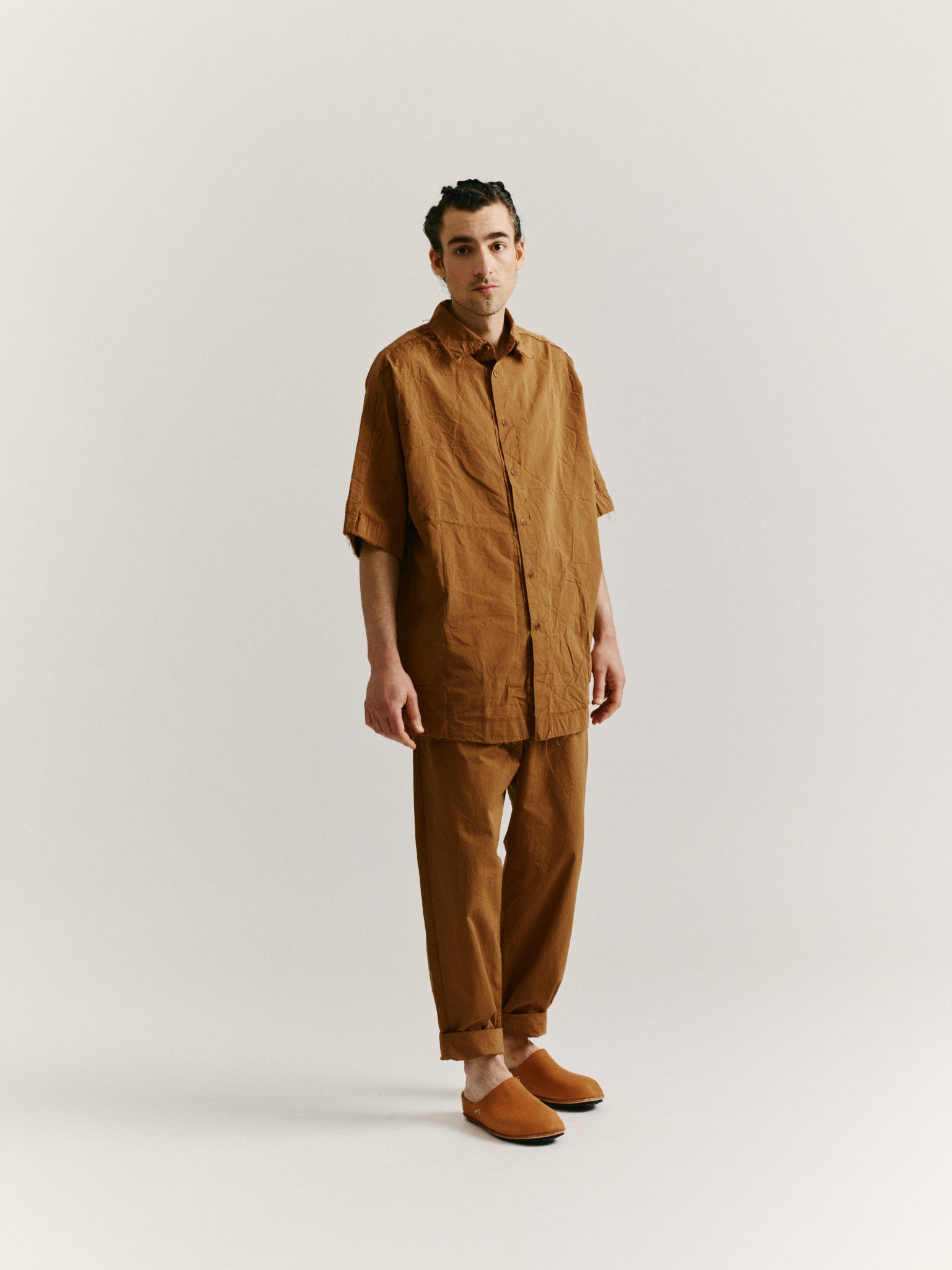 WAGA RAW SHIRT - PAPER COT - ALMOND
